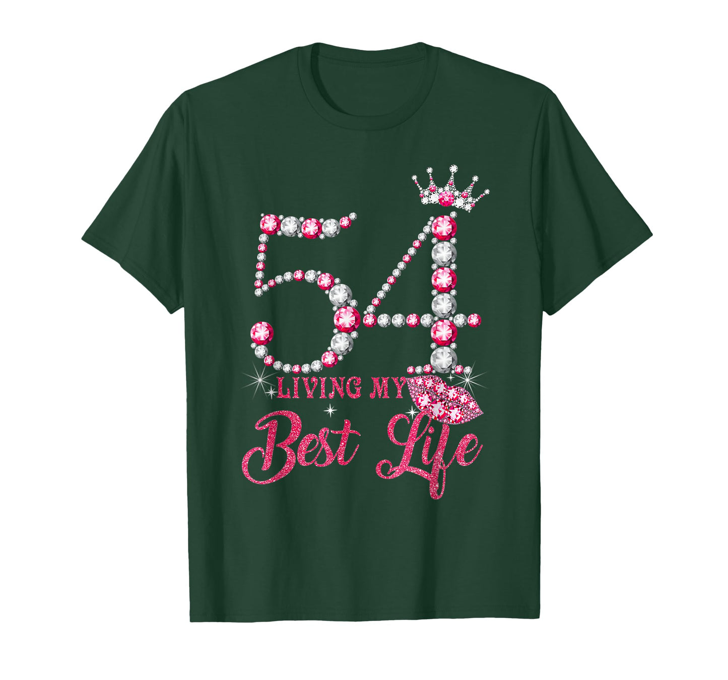 Living My Best Life 54 Years Old 54th Birthday Queen Women T-Shirt