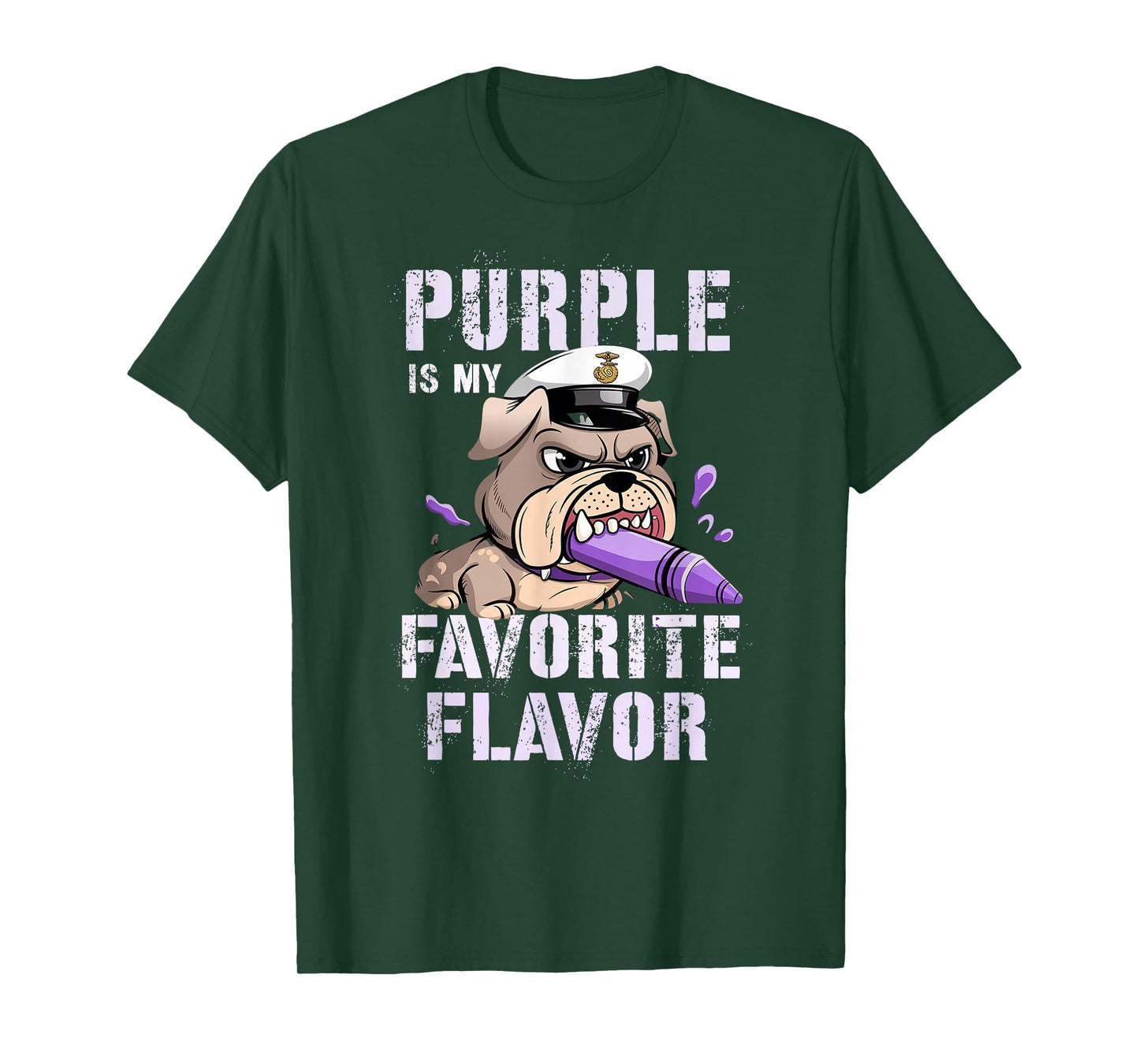 Sarcastic PURPLE IS MY FAVORITE FLAVOR Up Military Kids T-Shirt