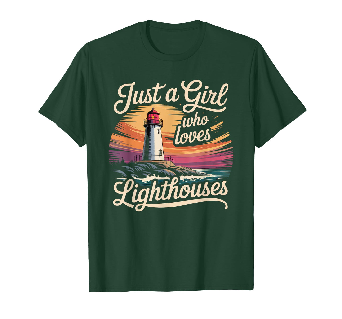 Fife Life A Girl Who Loves Lighthouses T-Shirt
