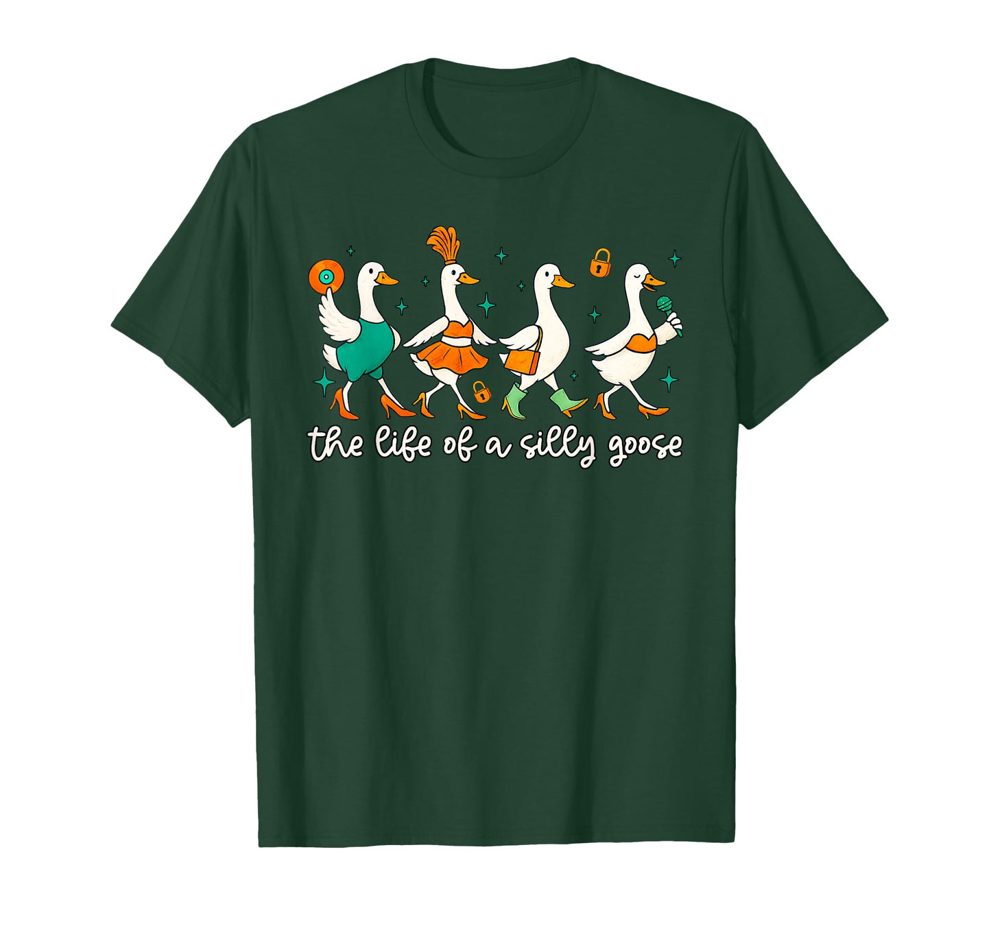 The Life of a Silly Goose Funny Goose Trendy Meme Show Girl T-Shirt