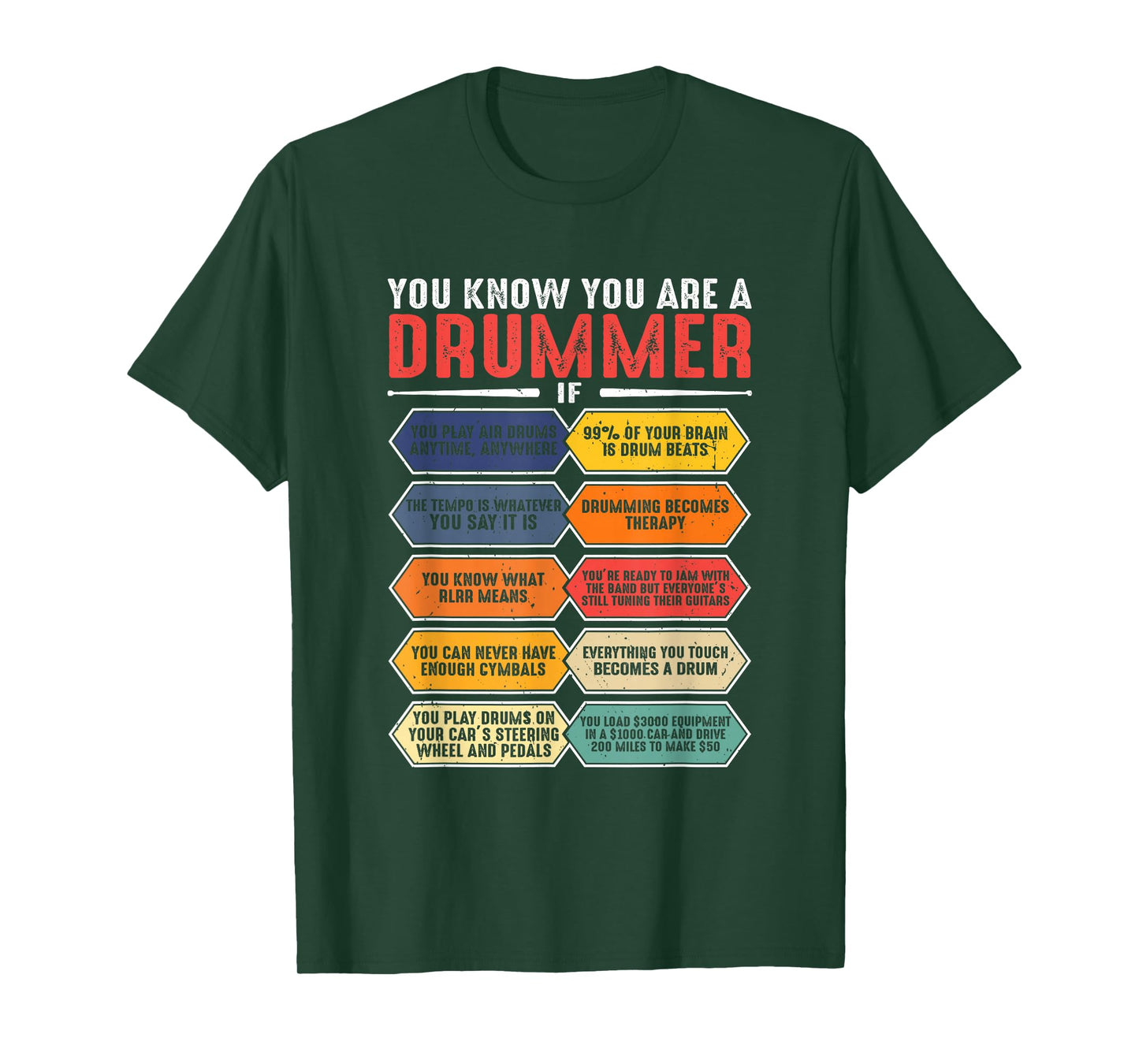 Drummer Drumming Lover Drum Player Percussion Percussionist T-Shirt
