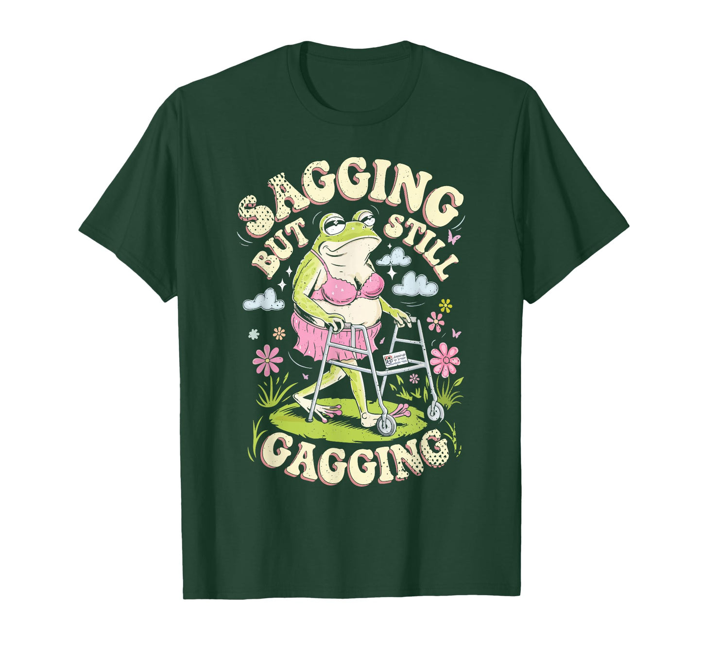 Retro Sagging But Still Gagging Funny Frog Meme Mother’s Day T-Shirt