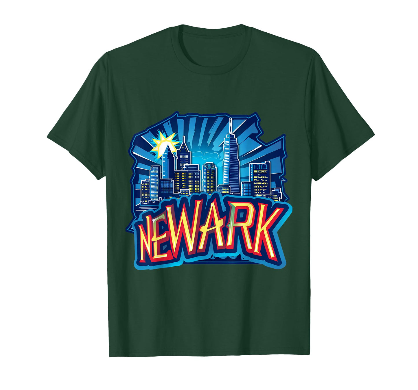 Newark New Jersey NJ Downtown Skyline City Pride Urban Vibes T-Shirt