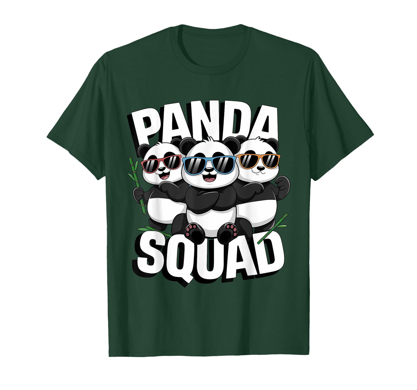 Panda Squad Sunglasses Family Matching National Panda Day T-Shirt