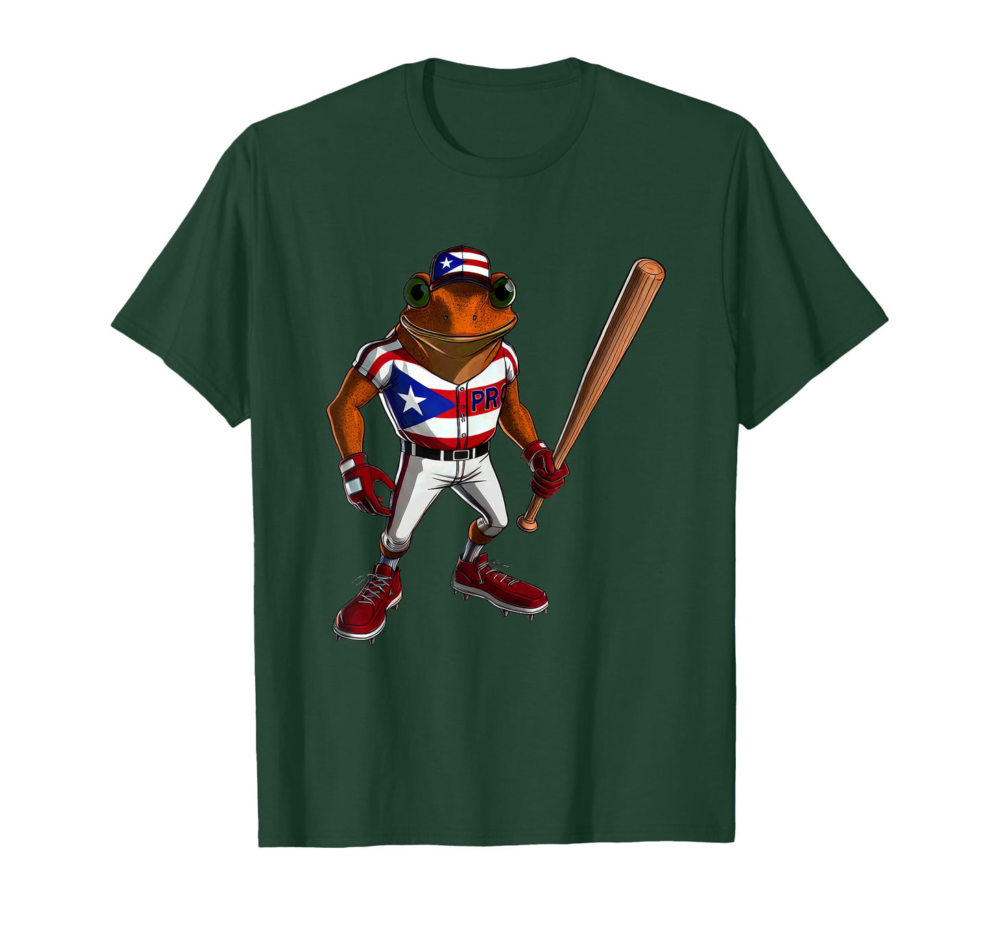 Puerto Rico Baseball Coqui Boricua Flag Bat Hat Pelota Cool T-Shirt