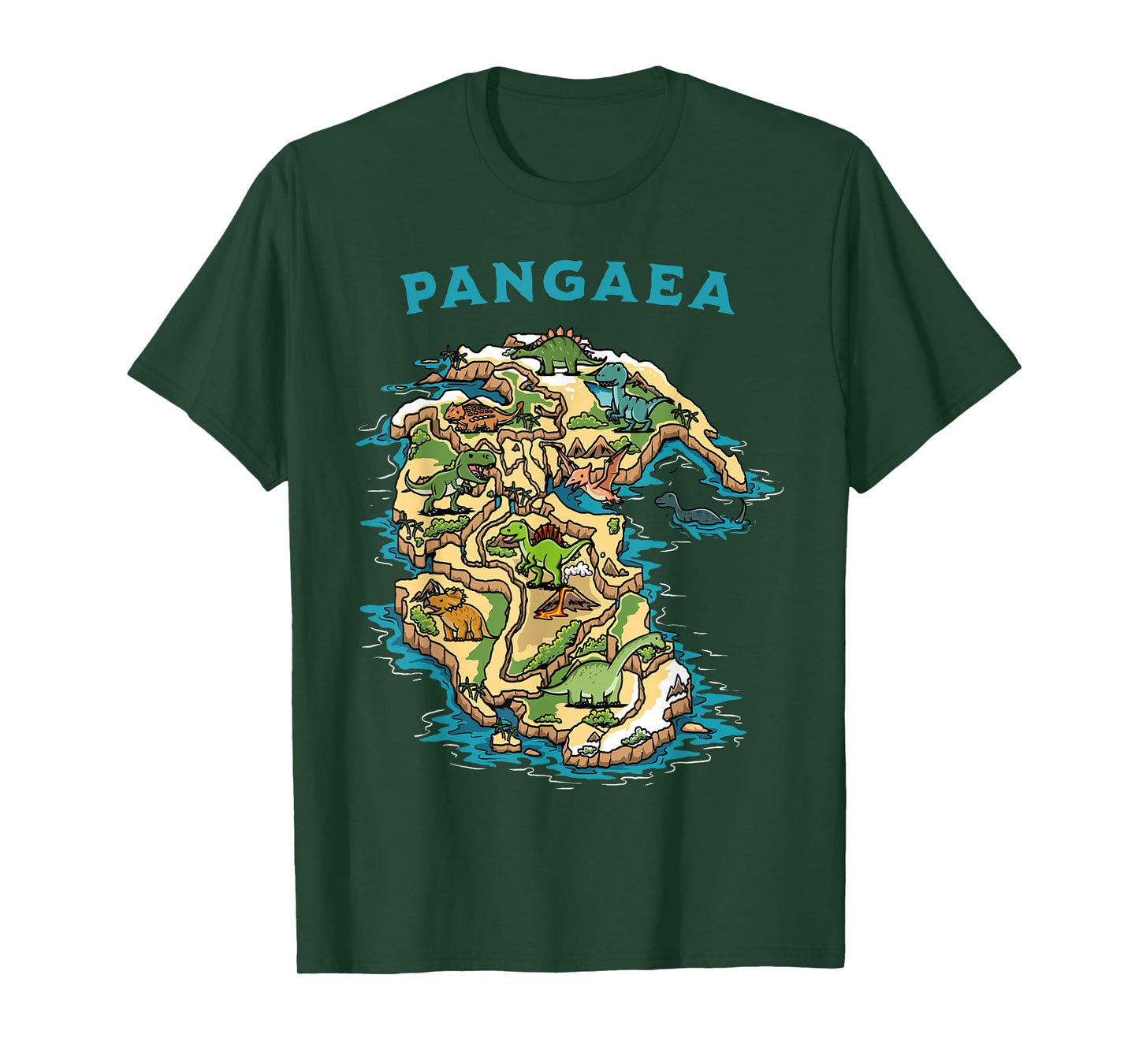 Reunite Pangaea Dinosaurs World Map Earth Funny Geology T-Shirt