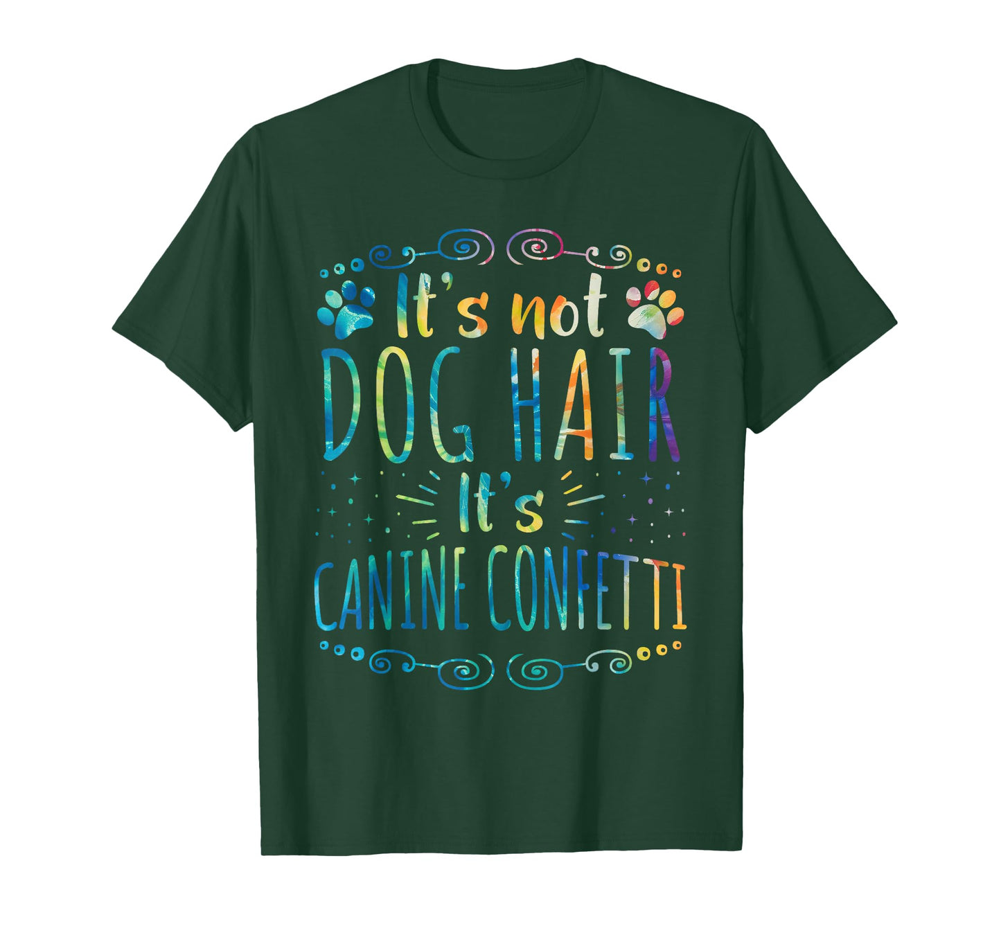 Funny Tie-dye Dog Grooming Pet Owner Groomer Canine Confetti T-Shirt