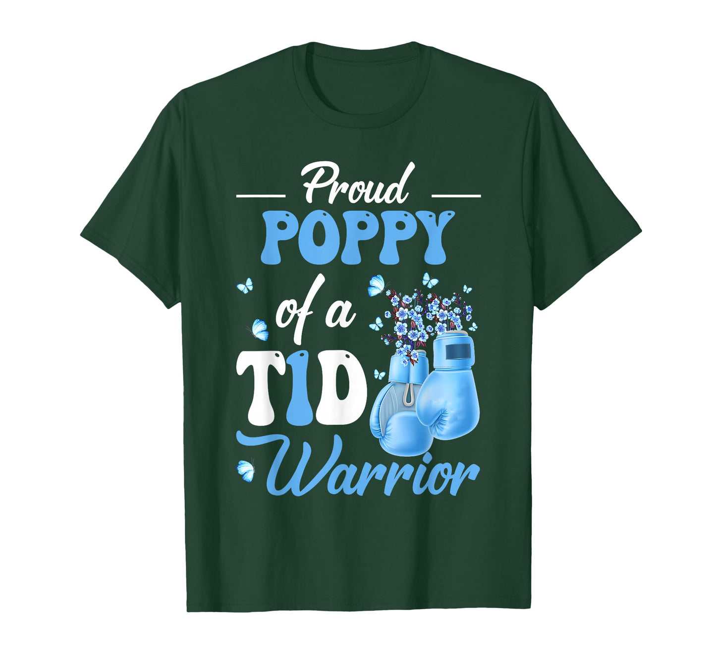 Type 1 Diabetes Awareness Proud Poppy Of A T1D Warrior T-Shirt