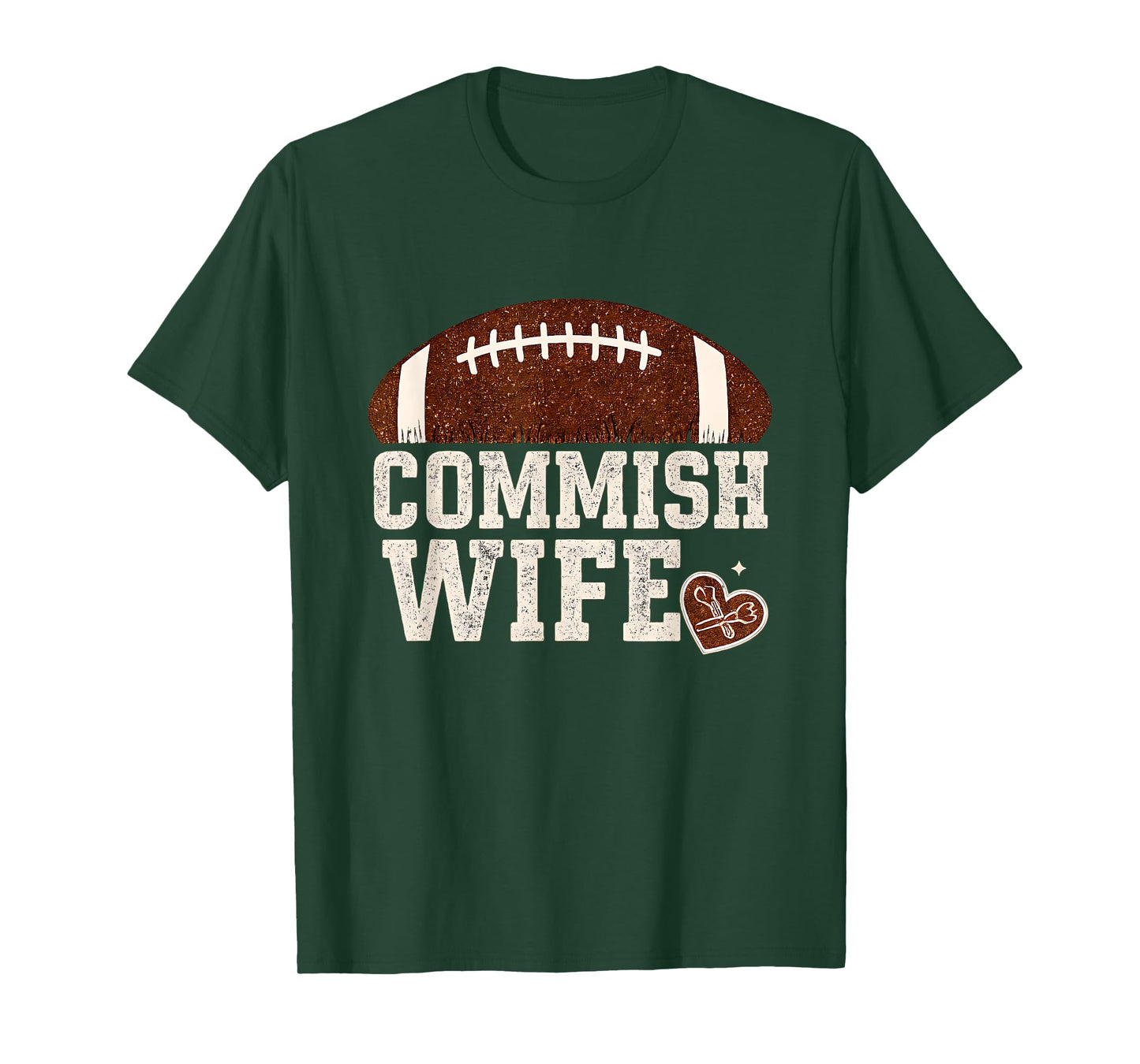 Funny Commish Wife Fantasy Football Cute League Commissioner T-Shirt