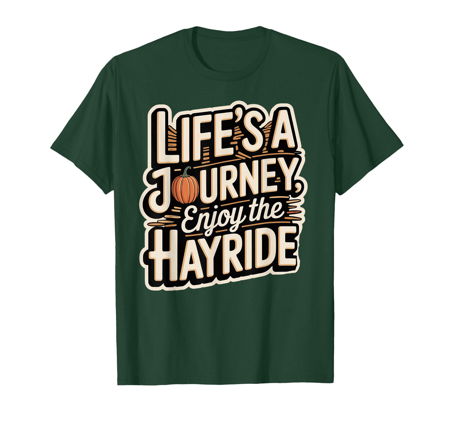 Hayride Scenic Autumn Pumpkin Ride Maze Event T-Shirt