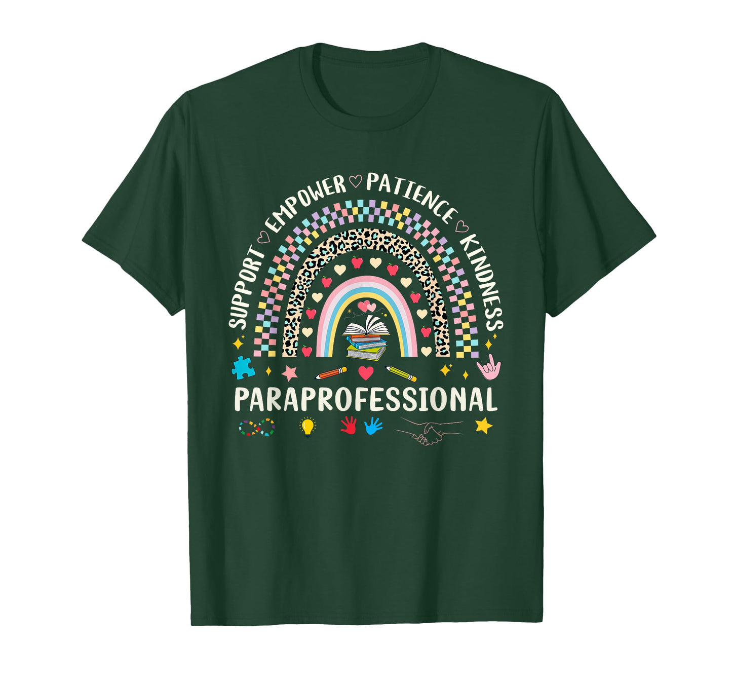 Retro para Crew Support Squad Inclusion Paraprofessional T-Shirt