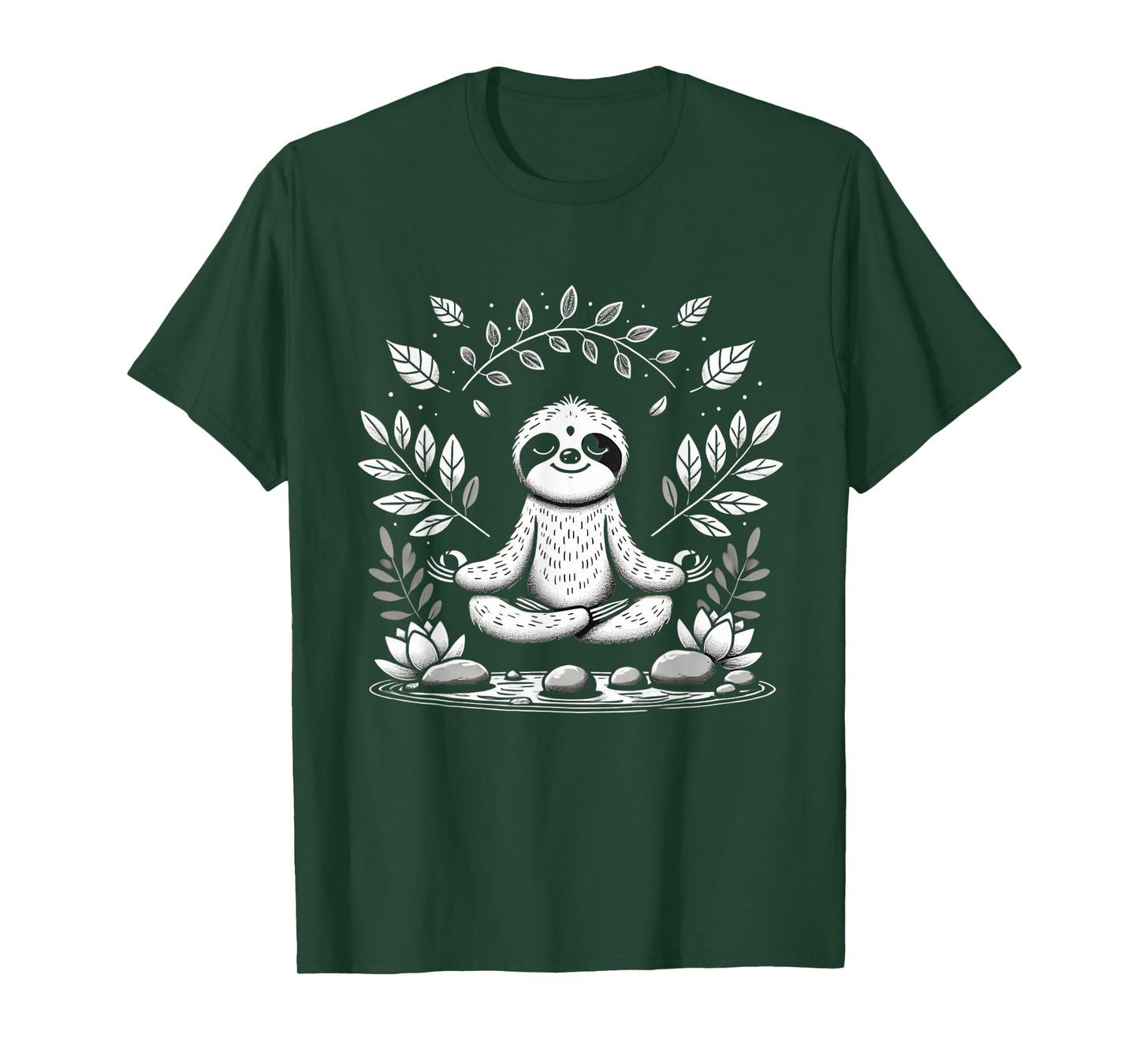 Cute Funny Sloth Meditating Meditation Peace Zen Sloth T-Shirt