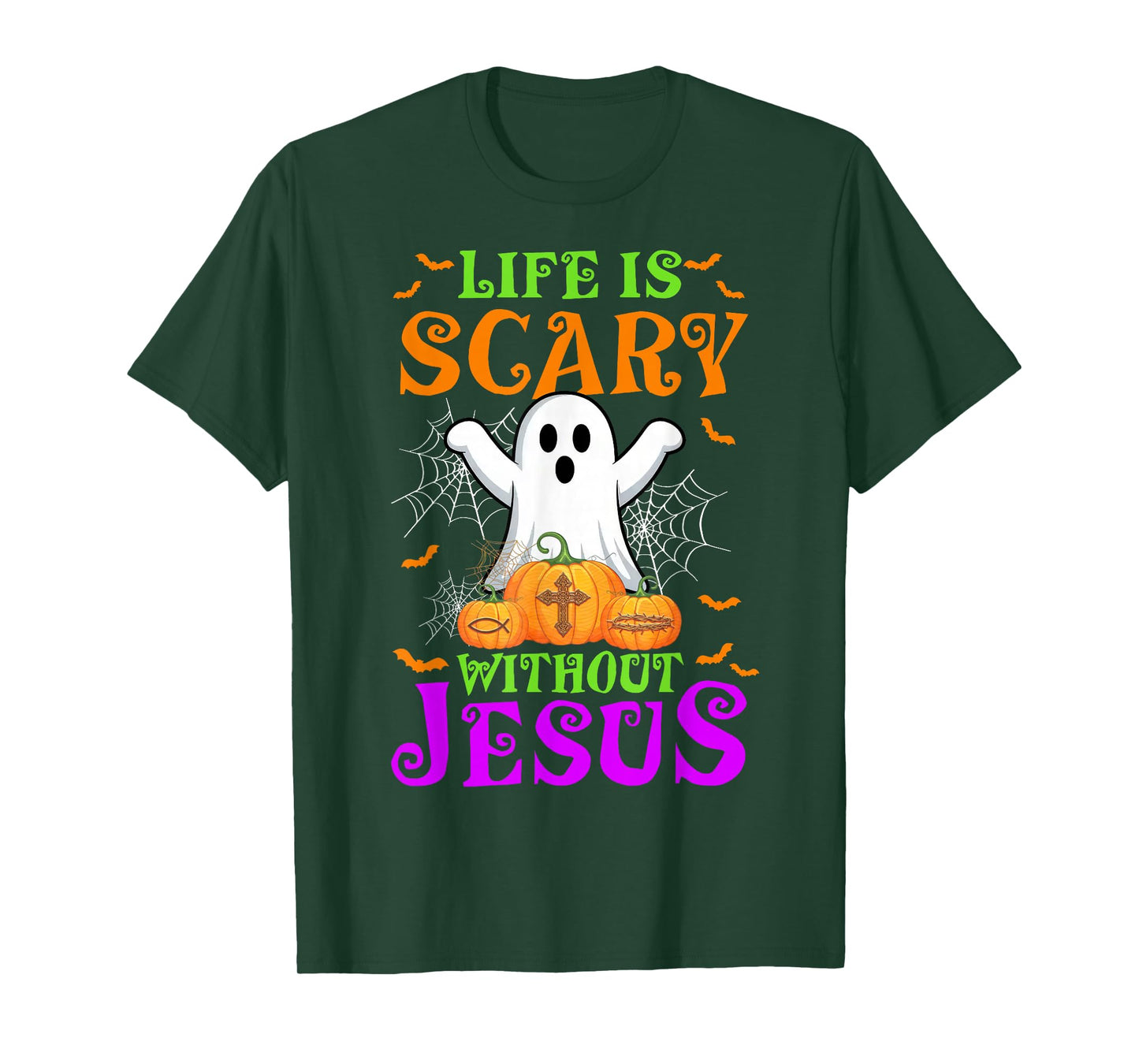 Life is Scary Without Jesus Christian Halloween Costume T-Shirt