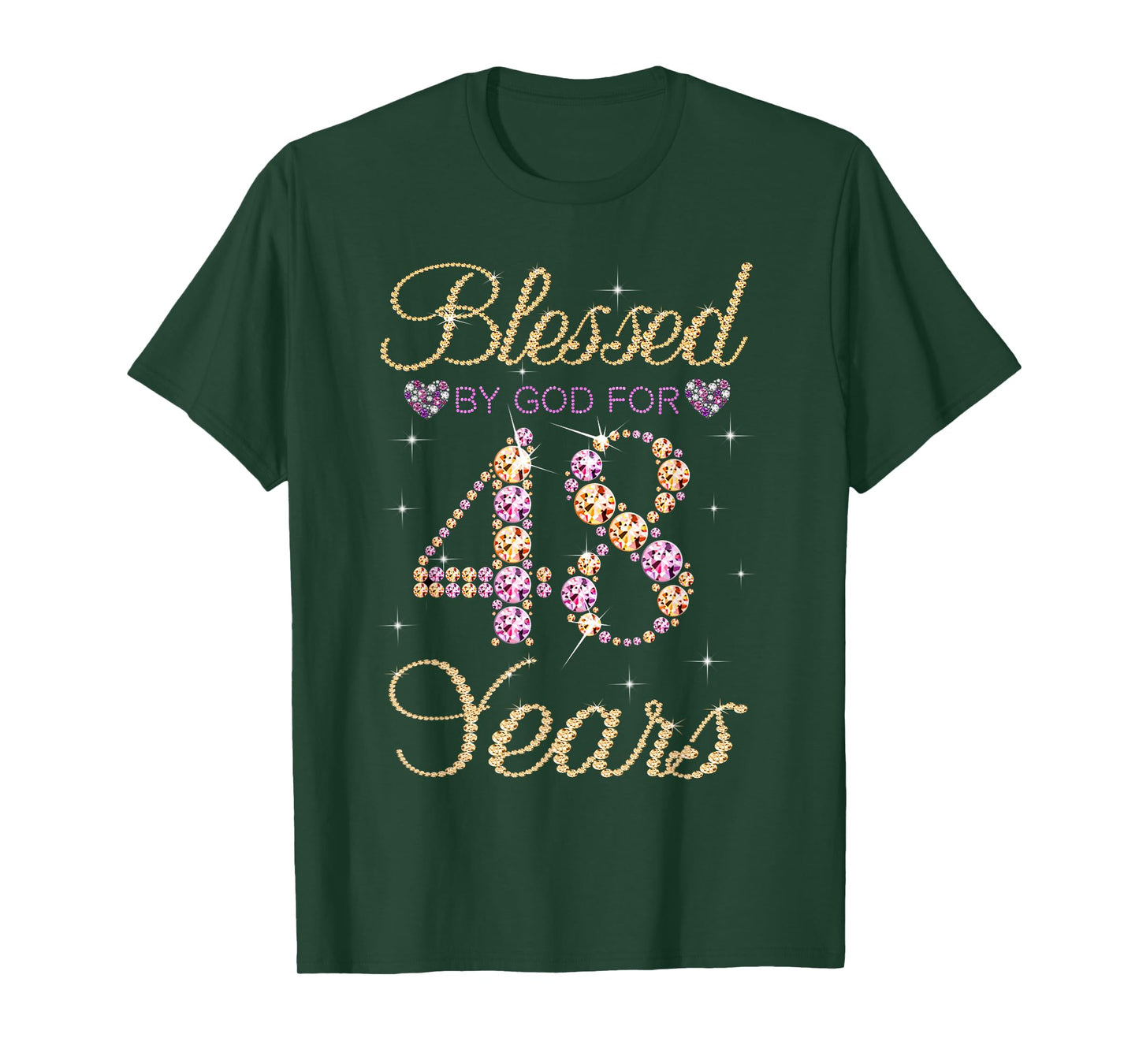 Blessed By God For 48 Years Funny 48th Birthday Women T-Shirt