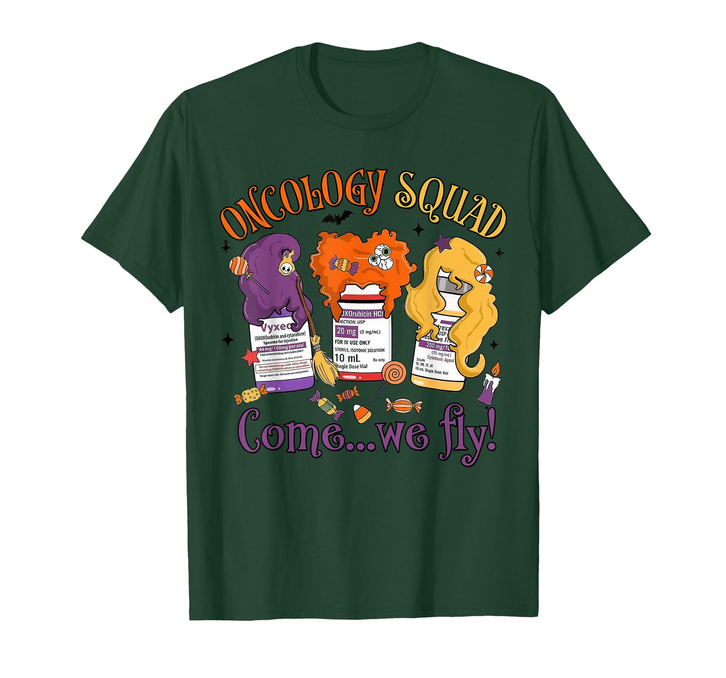 Oncology Nurse Halloween, Pediatric Oncology,Oncology Squad T-Shirt
