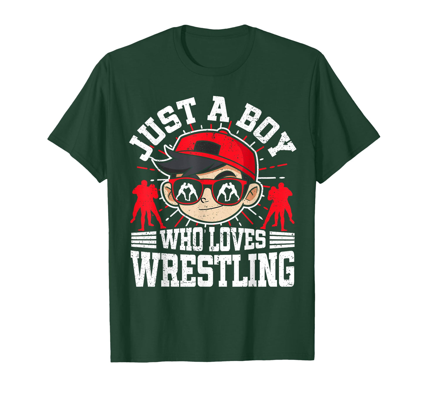 Just A Boy Who Loves Wrestling, Boys & Kids, Wrestler T-Shirt