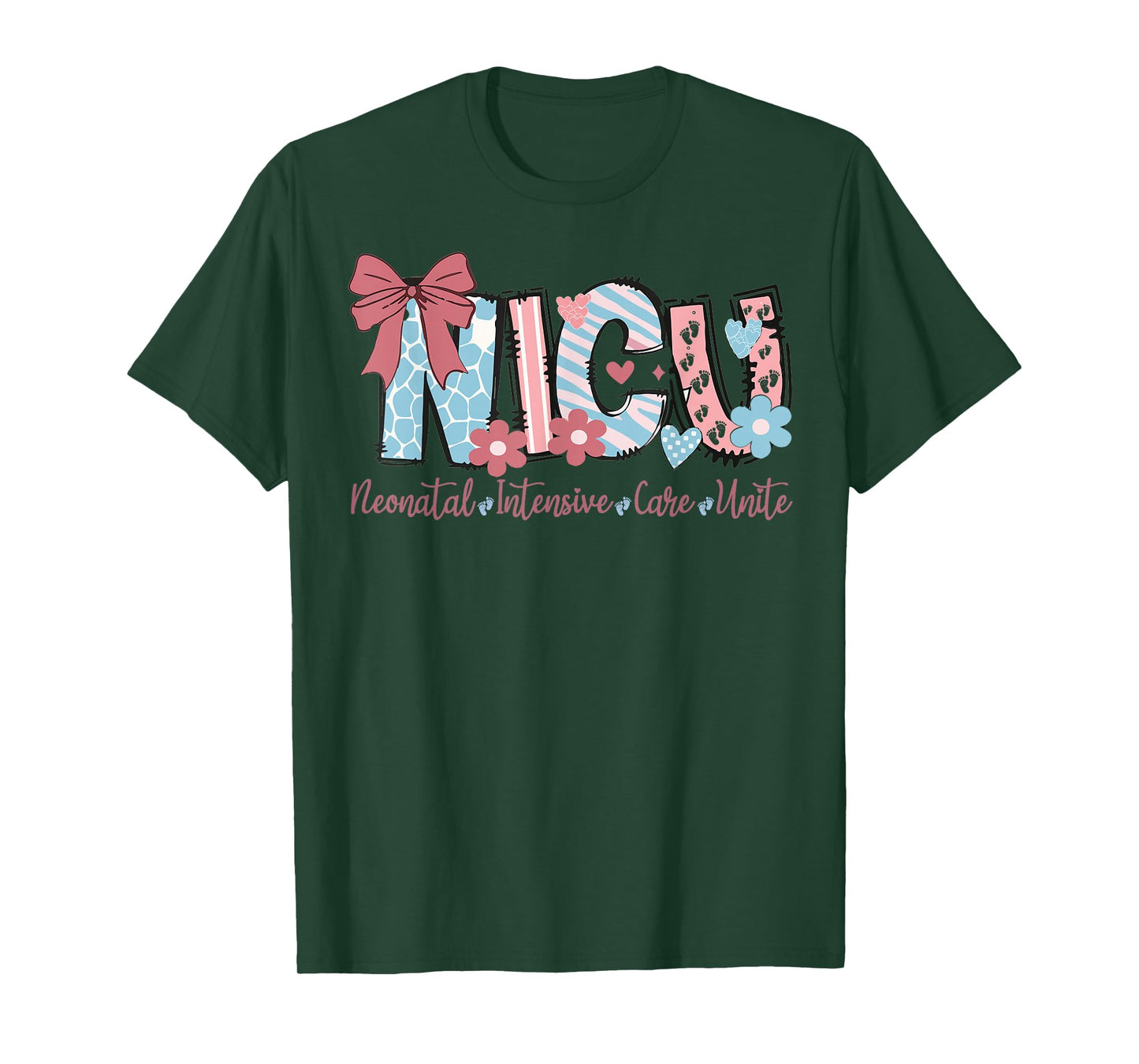 NICU Nurse Week Coquette Bow Nicu Nurse Stethoscope T-Shirt