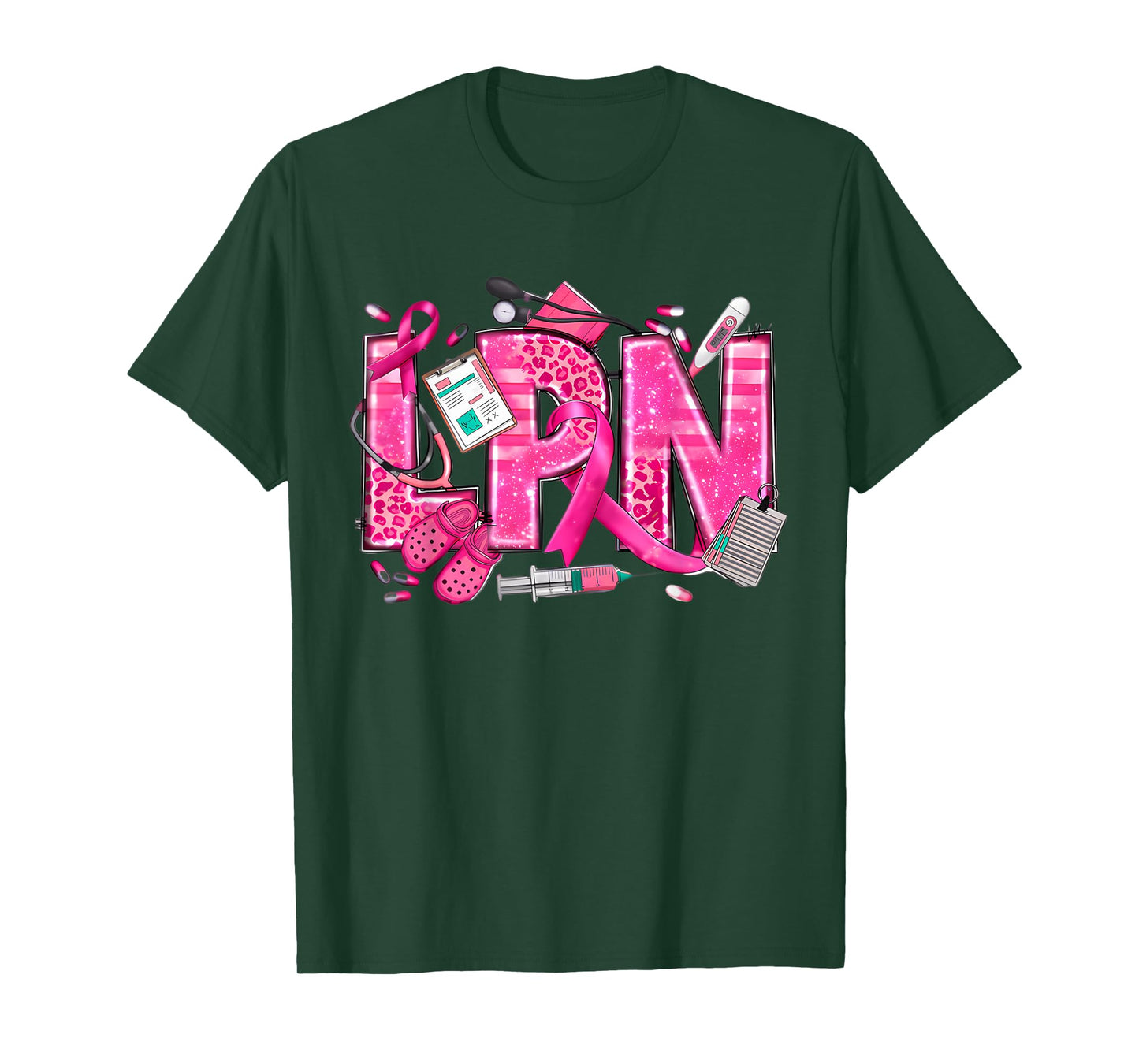 Nurse Breast Cancer Awareness Pink Ribbon Nursing Lpn Life T-Shirt