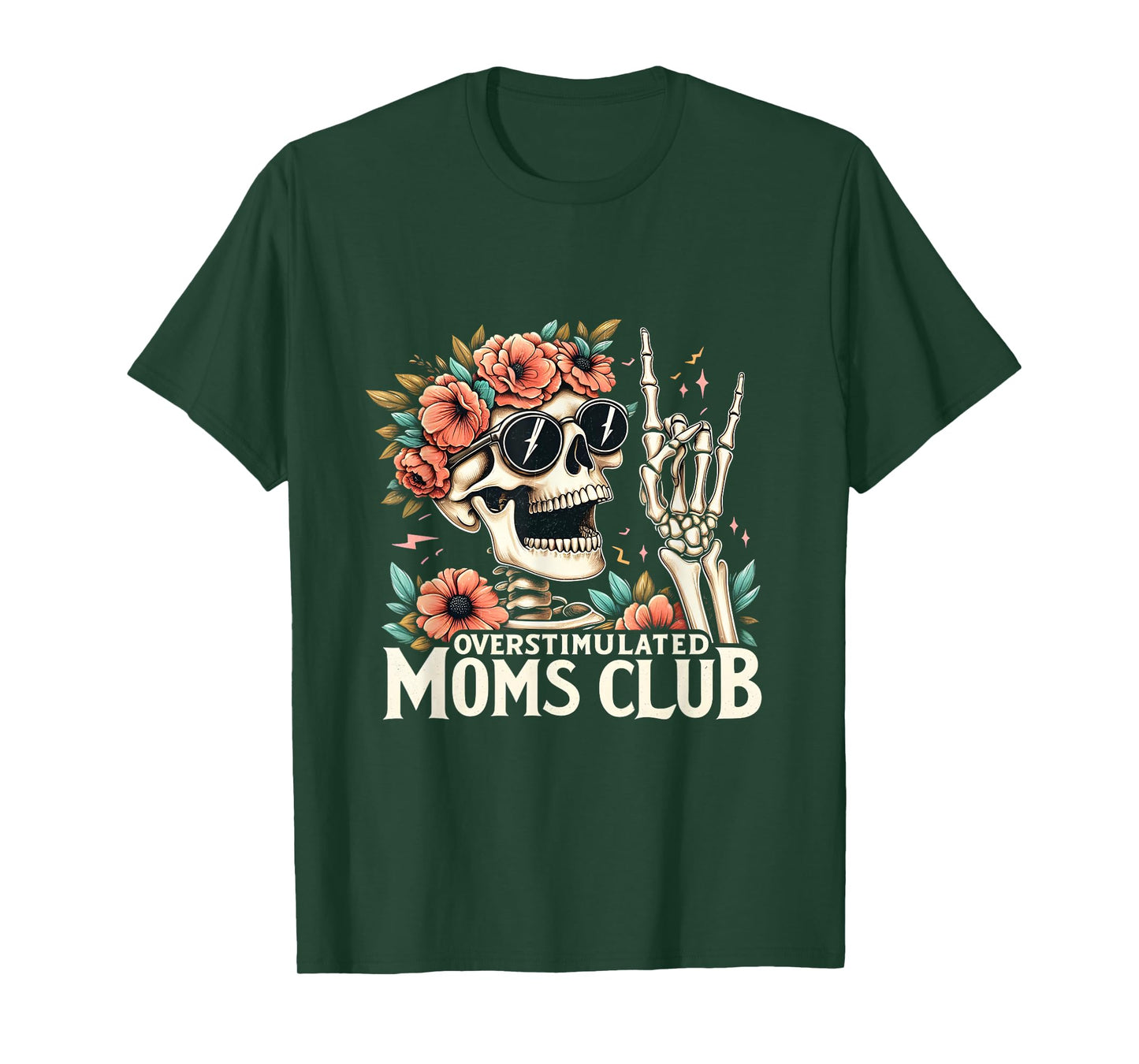 Overstimulated Moms Club Happy Mother's Day Mom Trendy Words T-Shirt