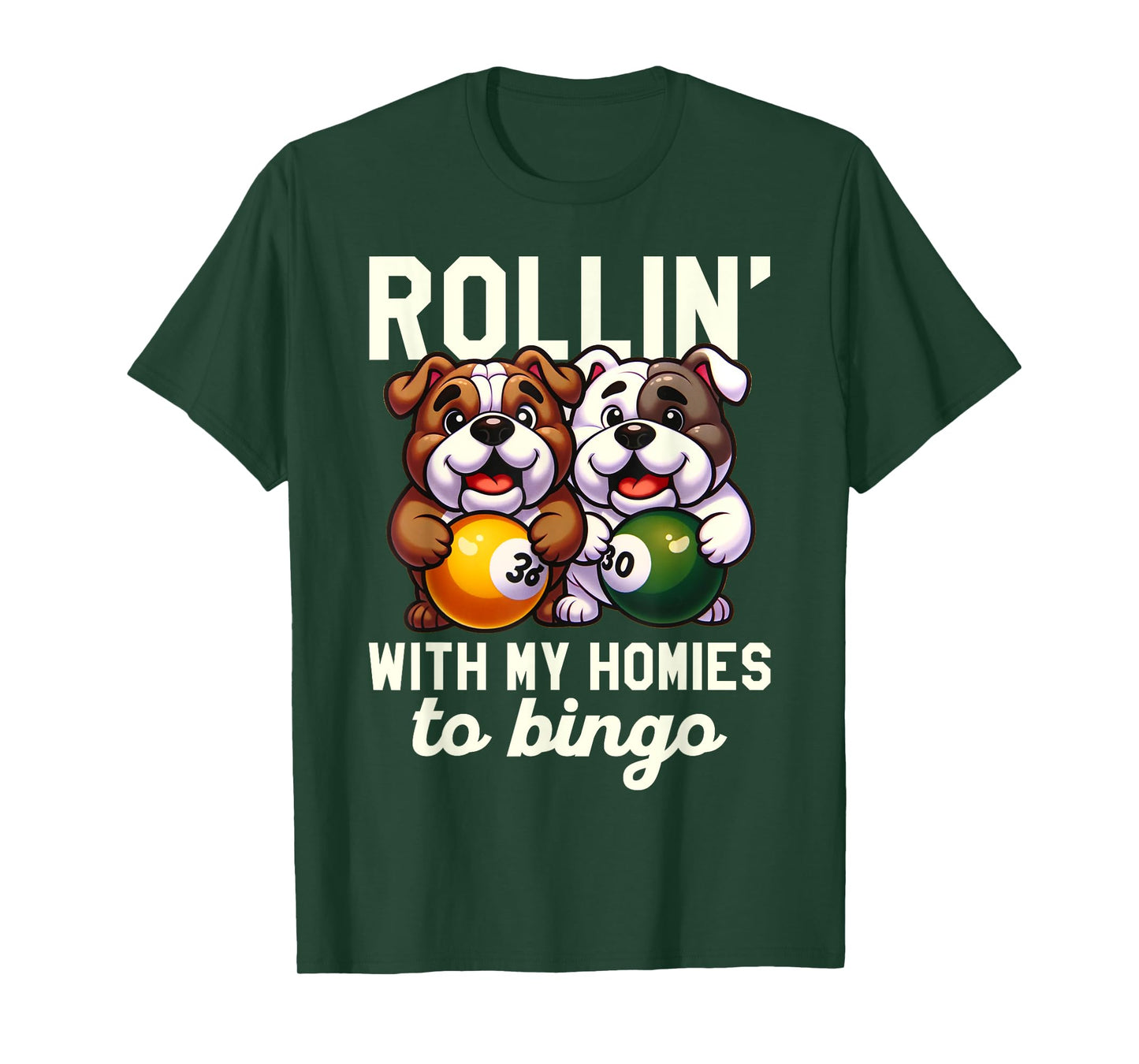 Funny Bingo Game Rollin' To Bingo Design T-Shirt