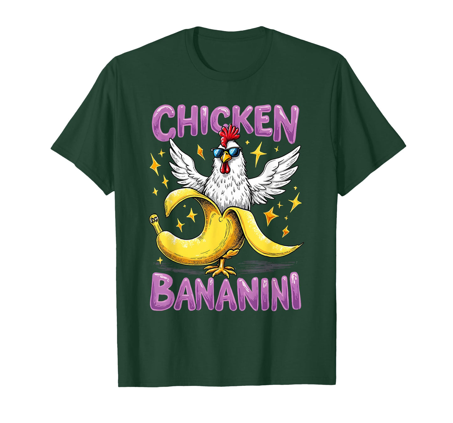 Chicken Bananini Funny Banana Chicken Cool Farm Animal Art T-Shirt