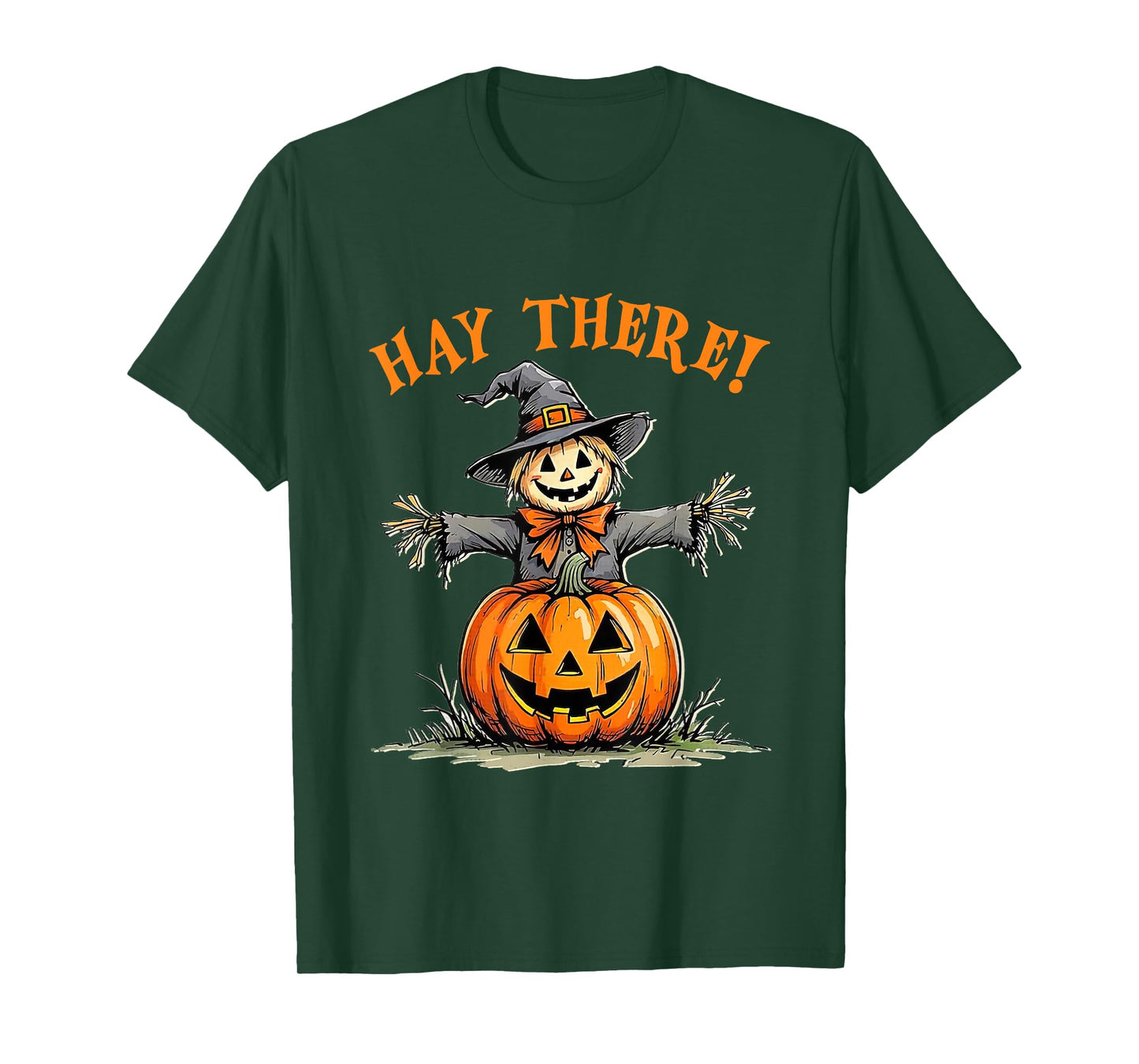 Funny Scarecrow Hay There Fall Halloween Saying T-Shirt