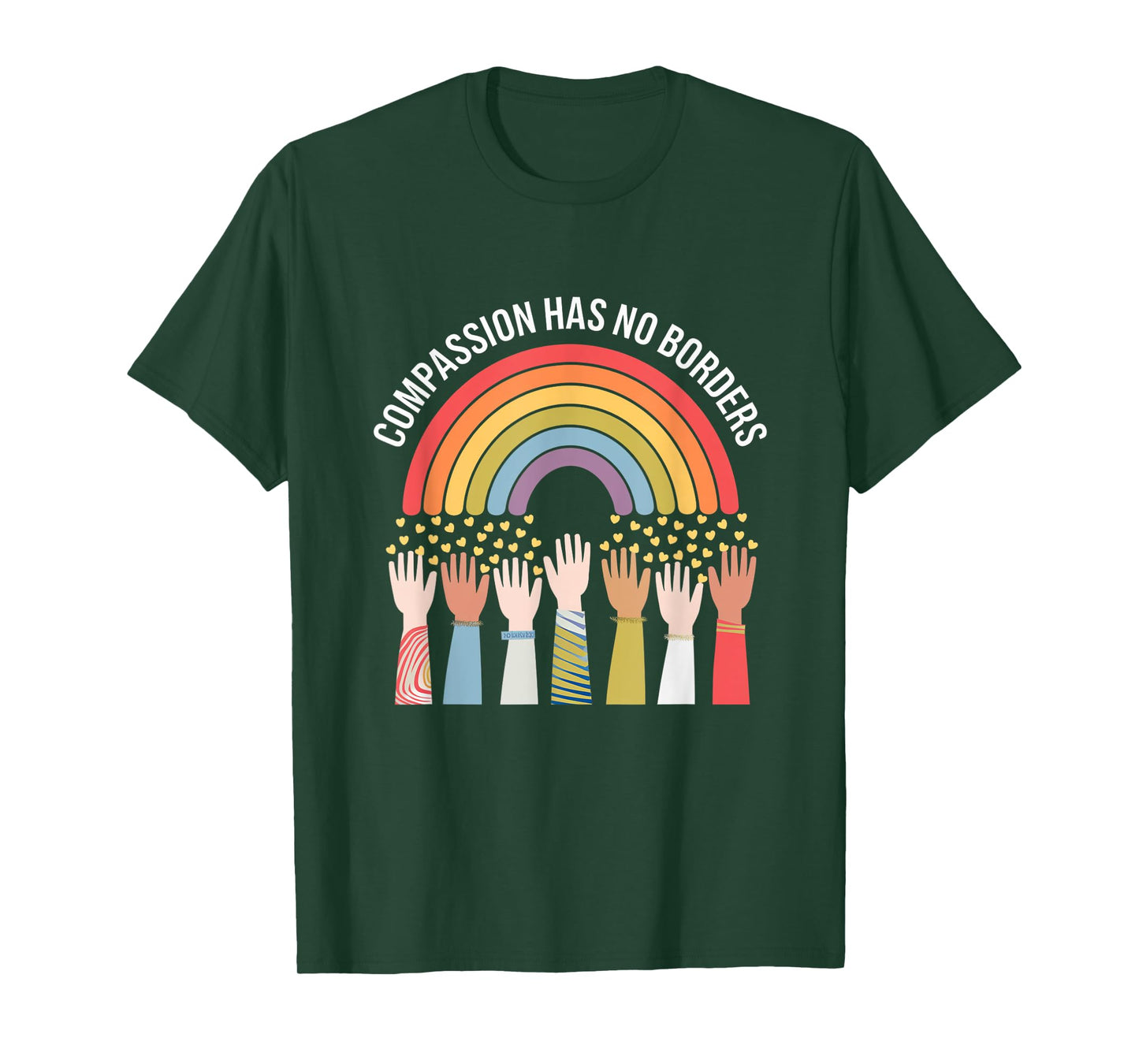 Compassion Has No Borders Uplifting Message T-Shirt