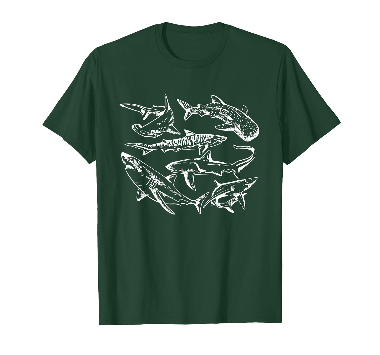 Retro Shark Specie Ocean Marine Lover Fish Summer Men Women T-Shirt