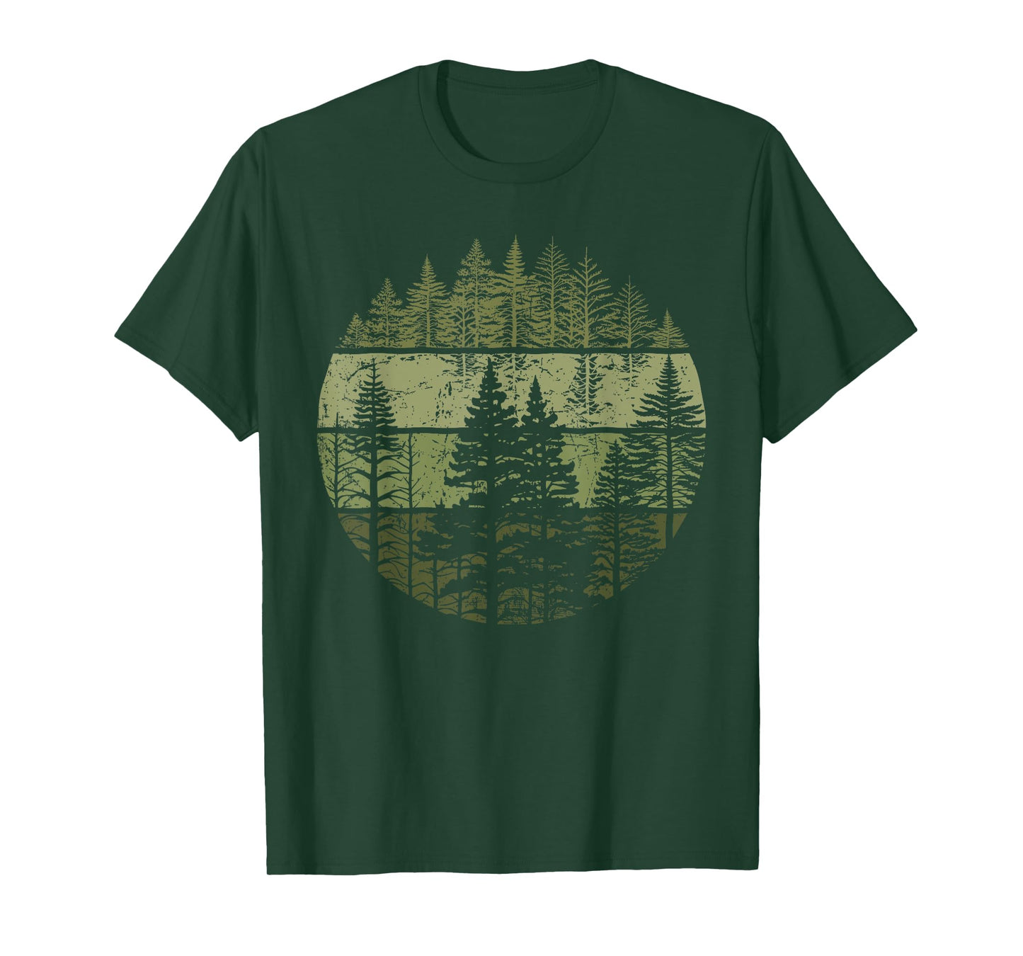 Retro Wildlife Trees Outdoors Nature Forest Vintage T-Shirt