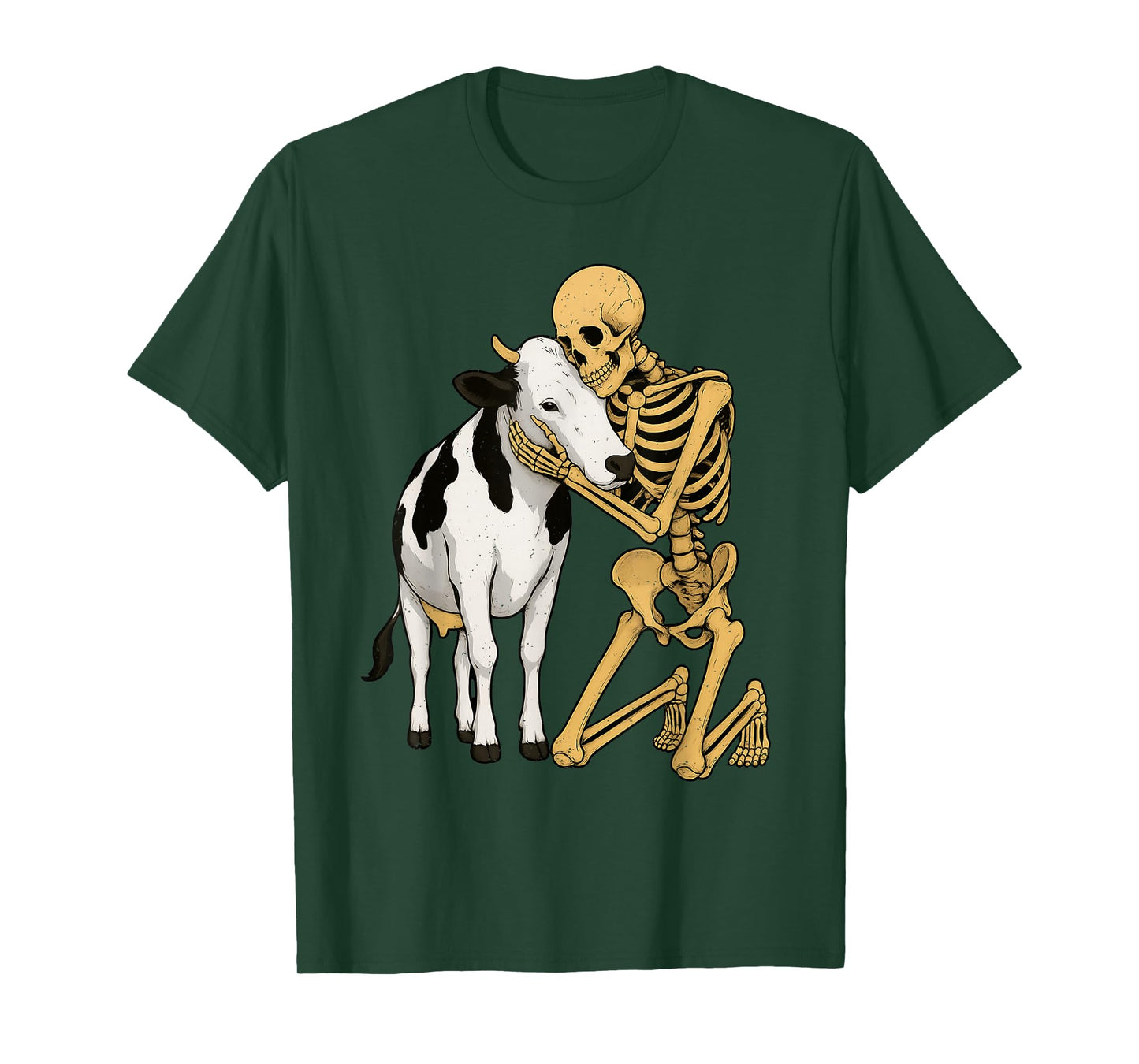 Skeleton Cow Halloween Farm Animal Wildlife Spooky Farmer T-Shirt