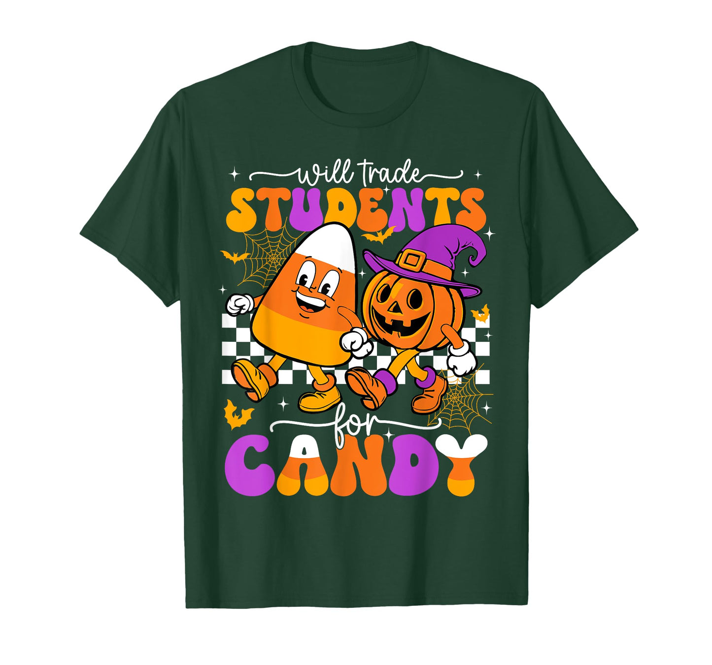 Will Trade Students For Candy Funny Teacher Halloween T-Shirt