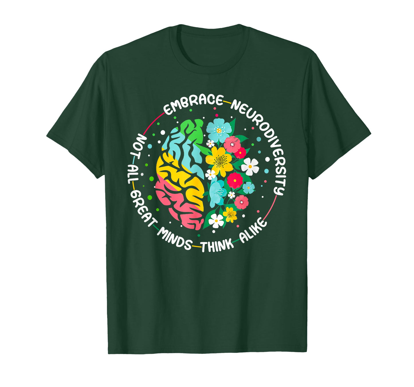 Embrace Neurodiversity Brain Autism Awareness ADHD Autistic T-Shirt