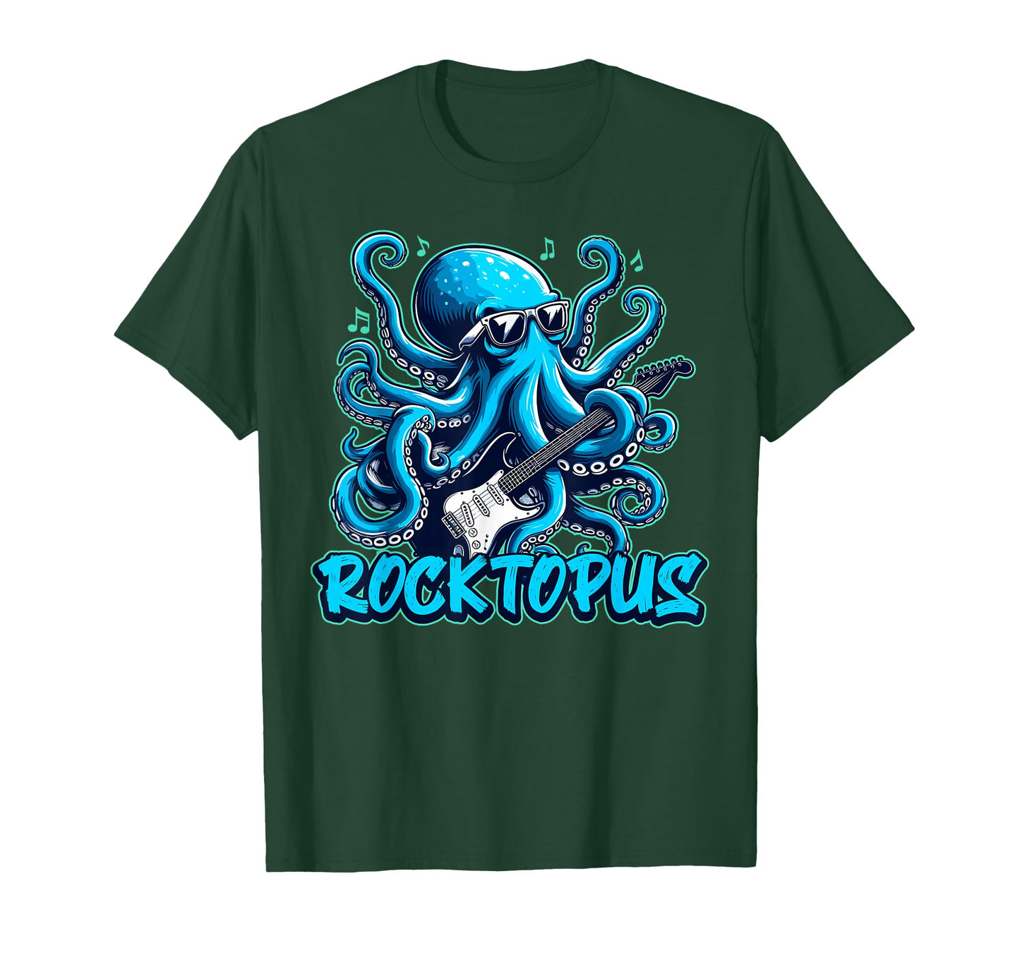 Rocktopus Cool Octopus with Guitar Music Lover T-Shirt