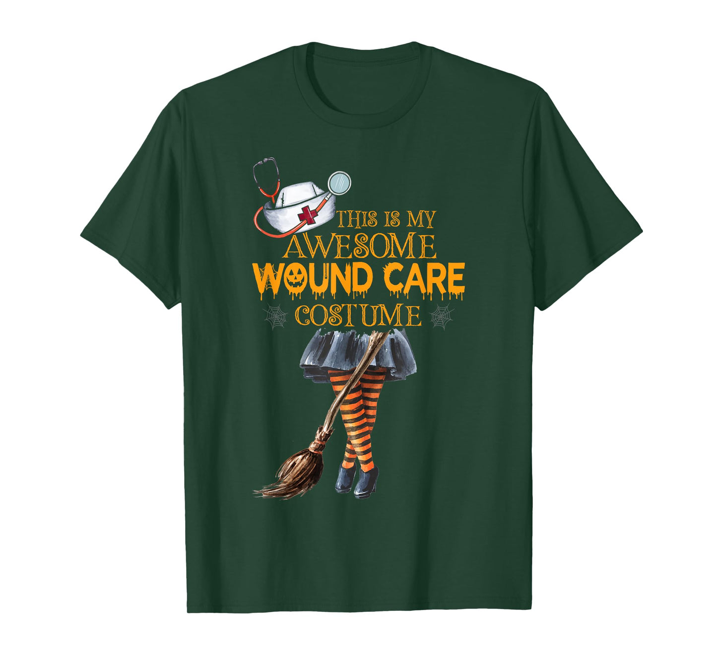 Wound Care Nurse Costume Witch Halloween Nurse T-Shirt
