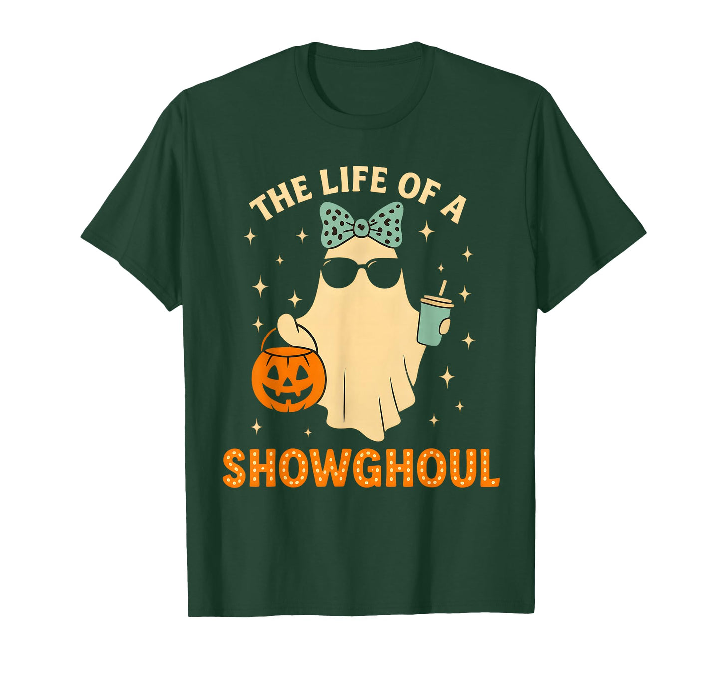 Cute Life of A Showghoul Ghost Retro Halloween Spooky Girls T-Shirt