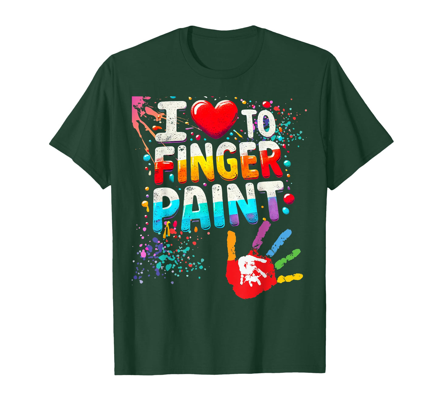 I Love to Finger Paint, I'm Paint Cute Valentines Tee T-Shirt