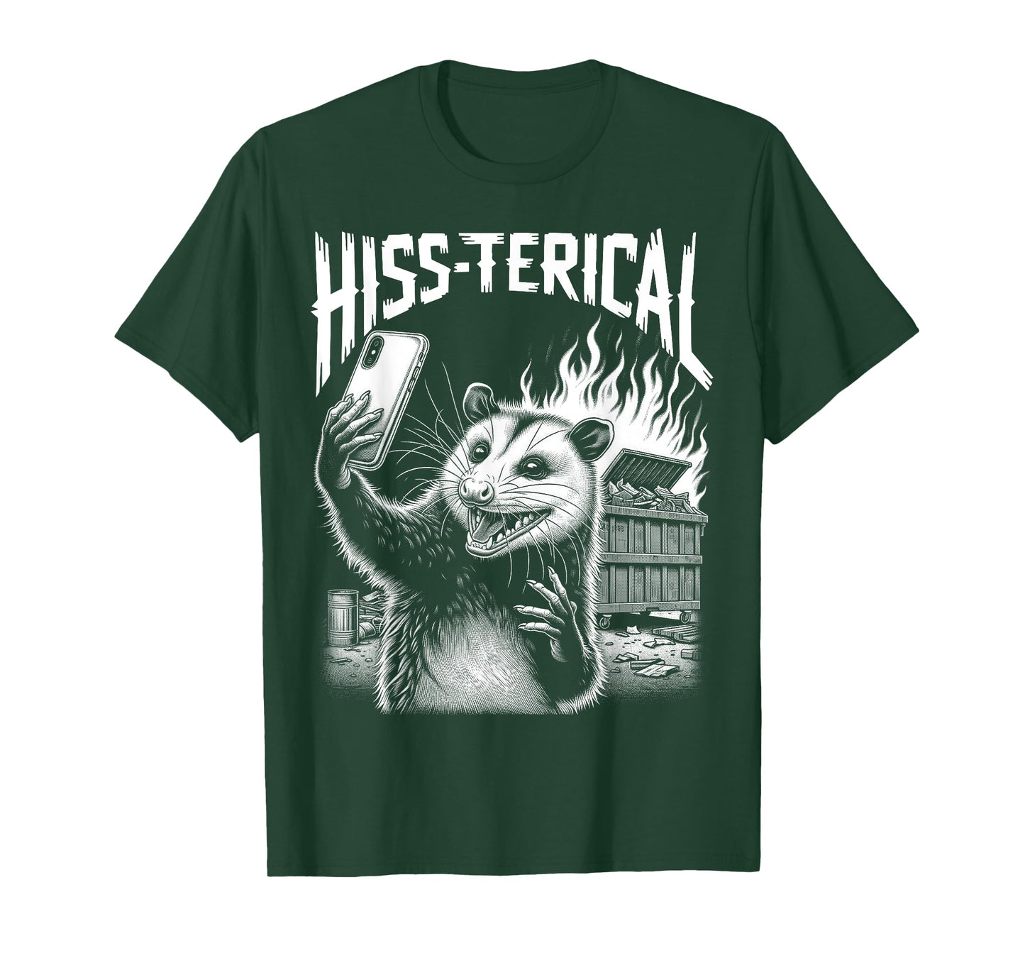 Opossum Funny Hiss-terical Selfie Meme Possum Graphic T-Shirt