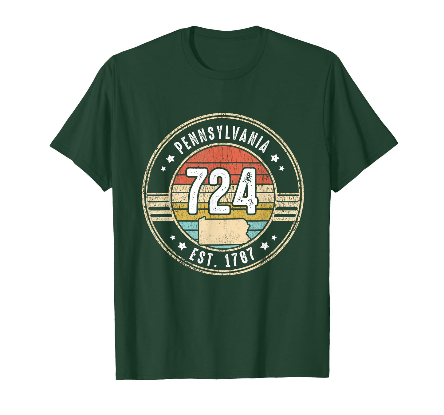Pennsylvania Area Code 724 Home State Pride Souvenir T-Shirt