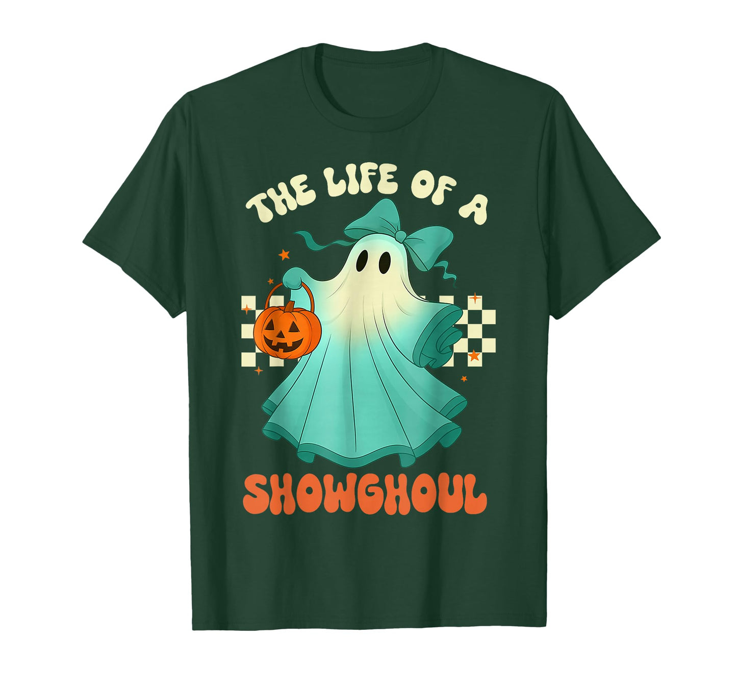 The Life of A Showghoul Retro Halloween Spooky Girls T-Shirt