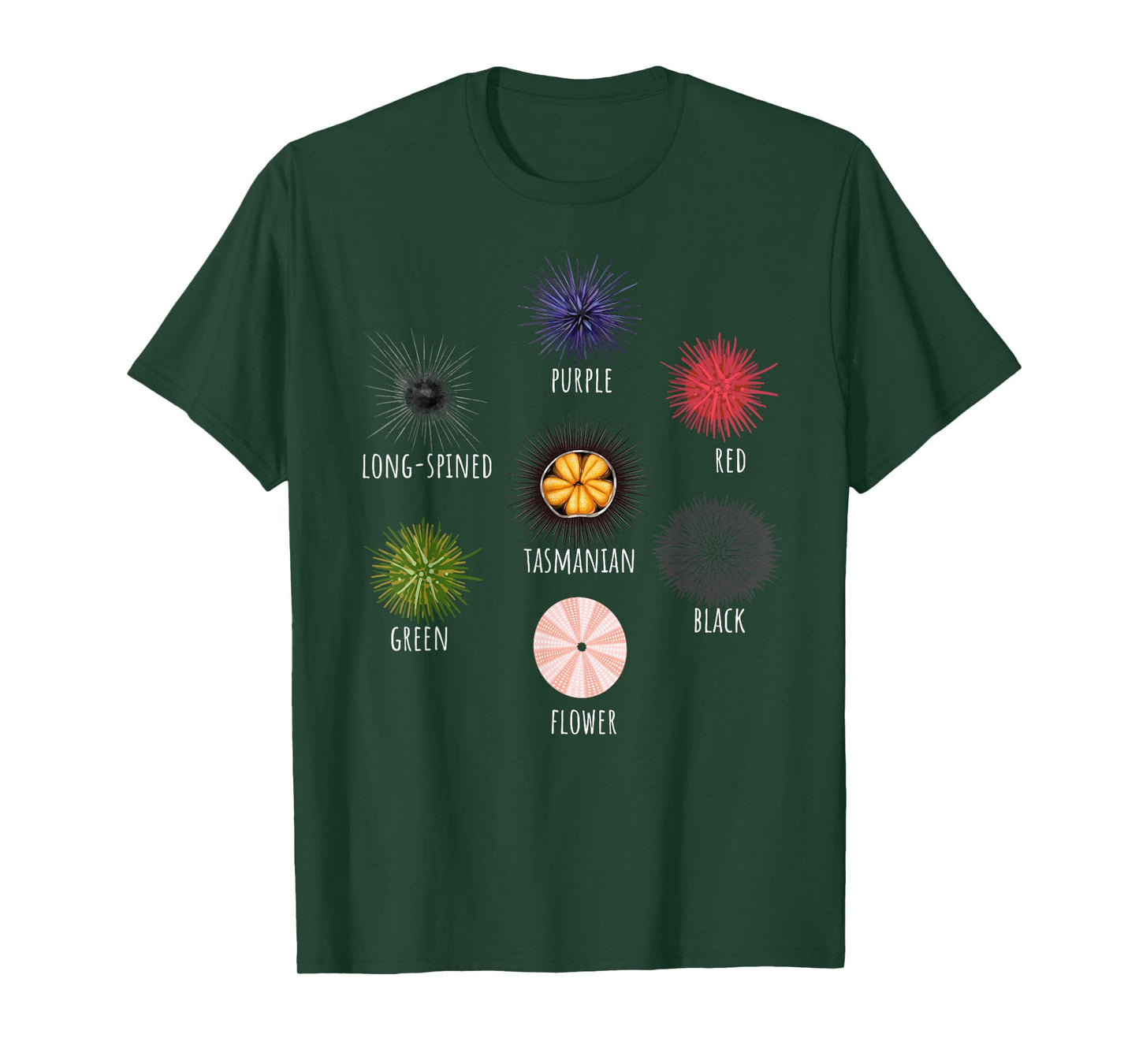 Type Of Sea Urchin Variants Sea Shell Beach Ocean Lovers T-Shirt