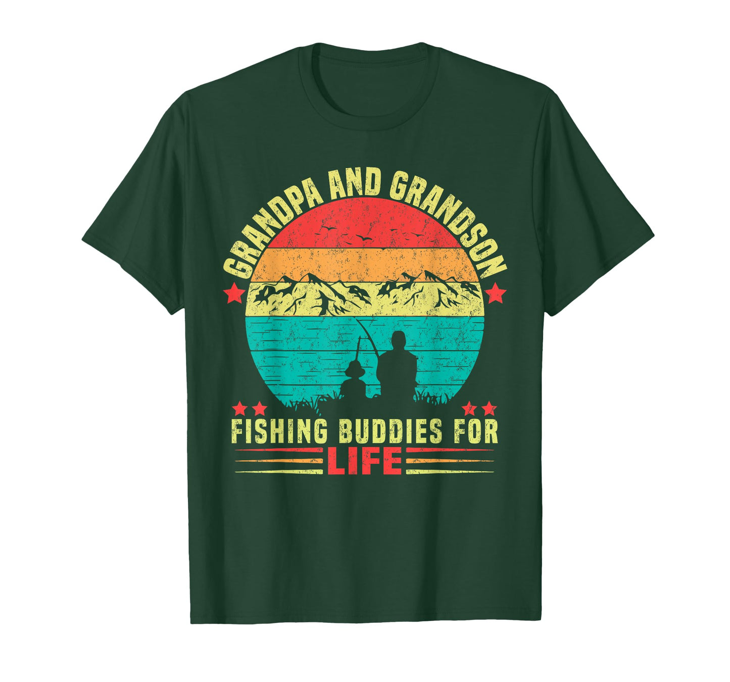 Grandpa And Grandson Fishing Buddies For Life T-Shirt