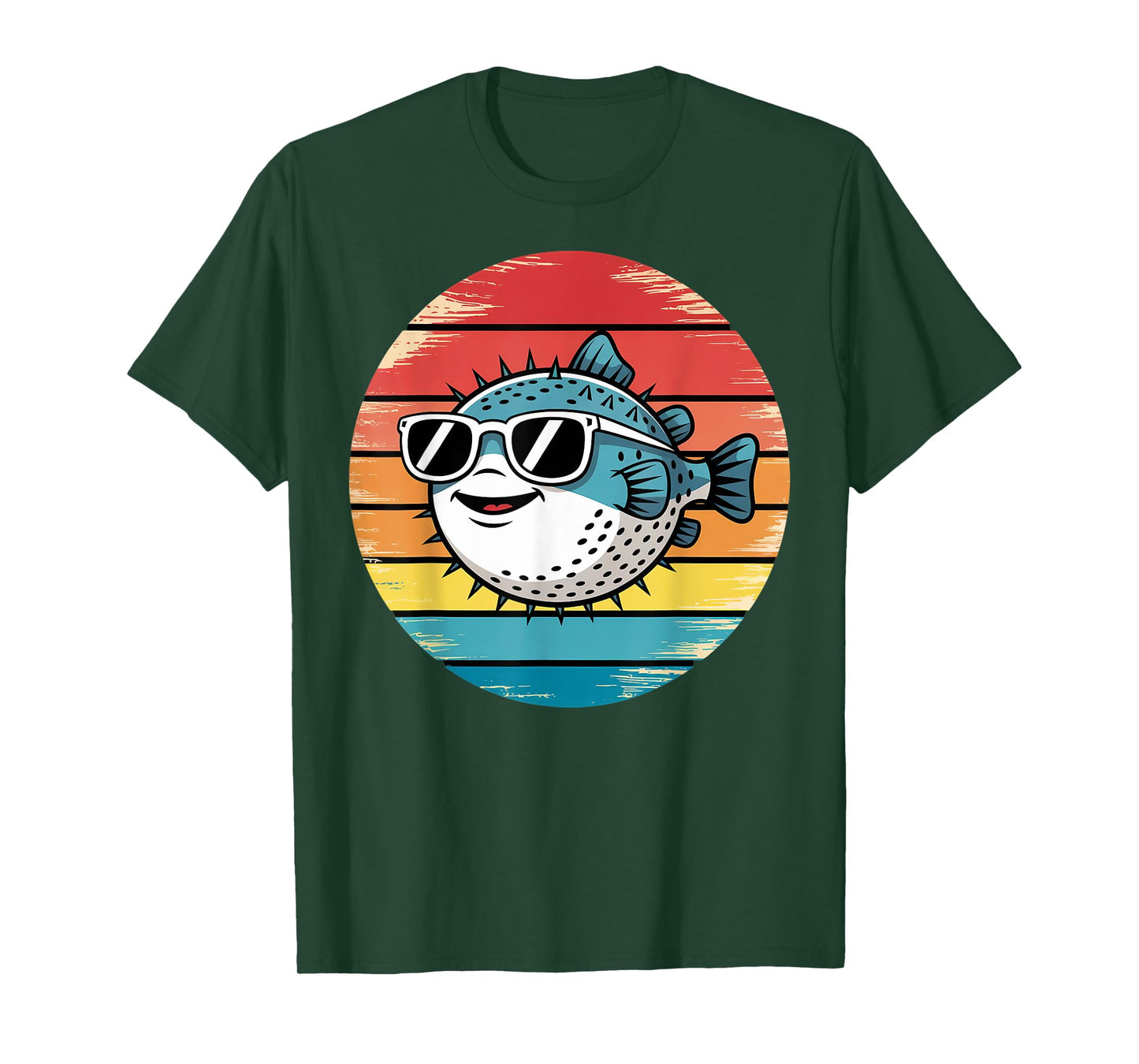 Vintage Pufferfish Fishing Fish Pufferfish T-Shirt