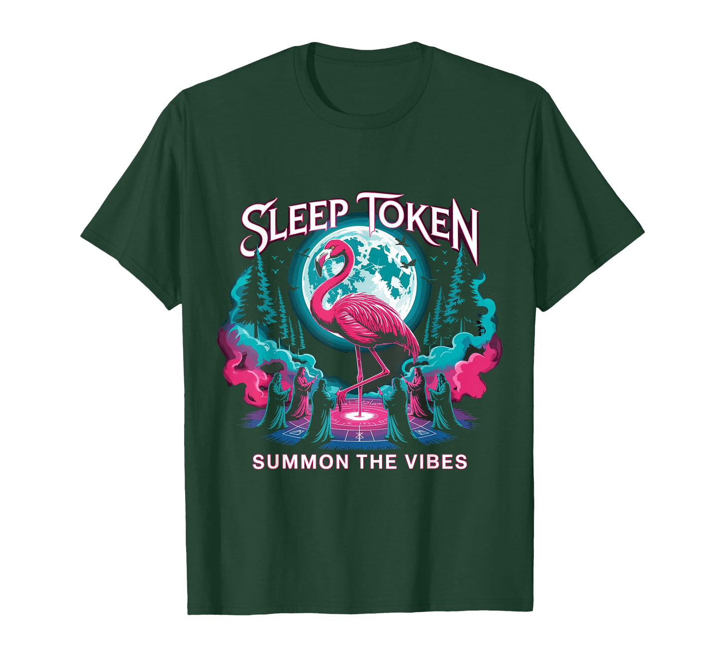 Flamingo Ritual Sleep Token Aesthetic Moon Vibe T-Shirt