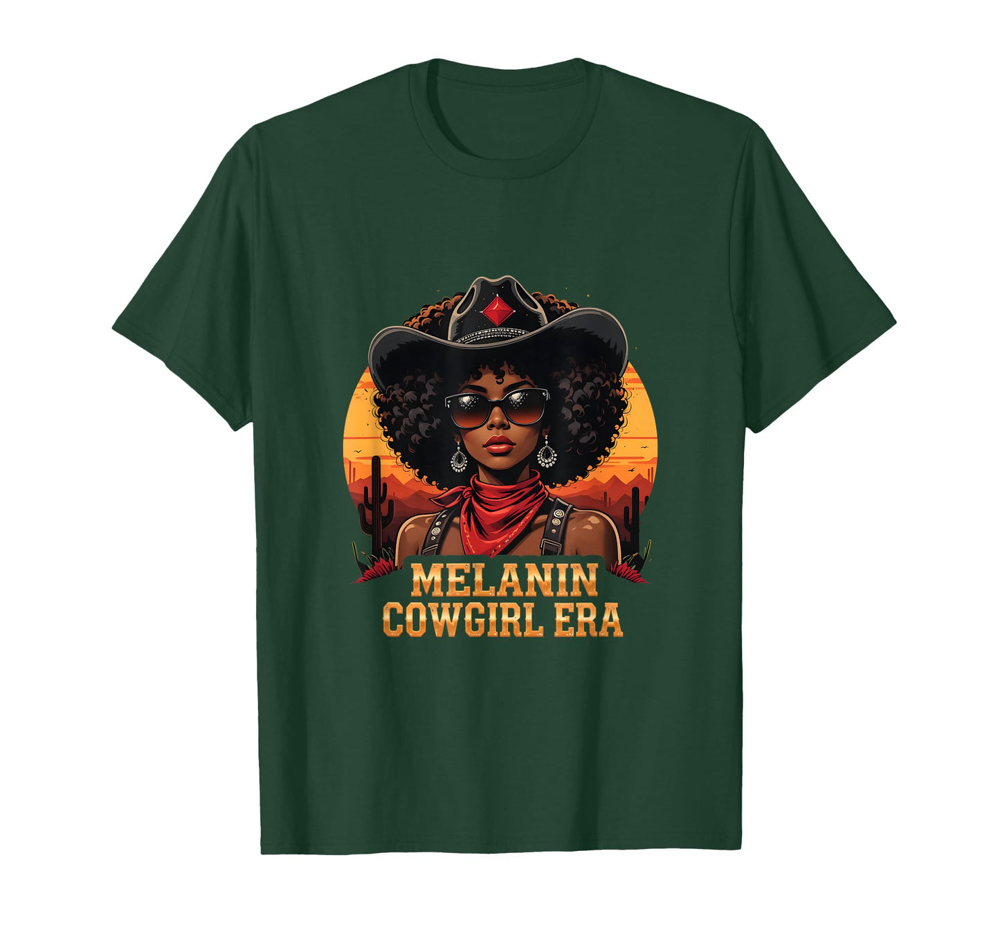 Melanin Cowgirl Era African American Cowgirl Western T-Shirt