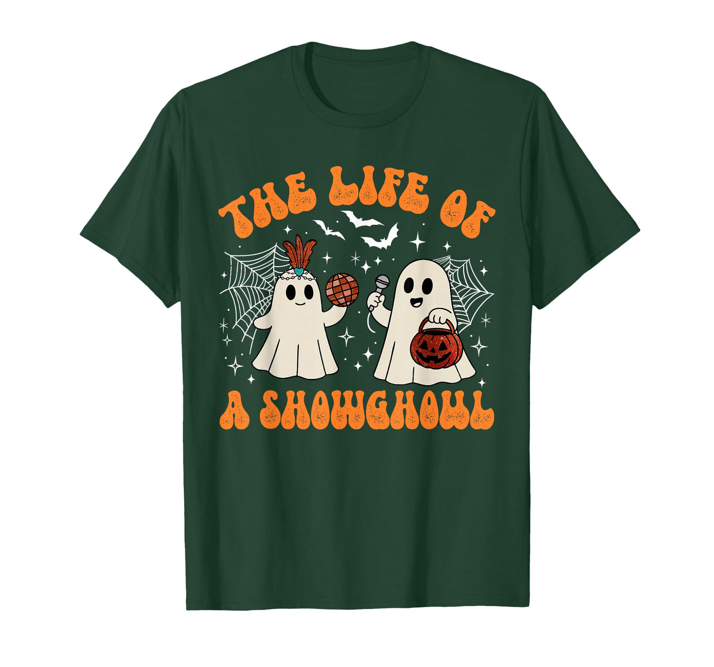 The Life of A Showghoul Cute Ghost Halloween Retro T-Shirt