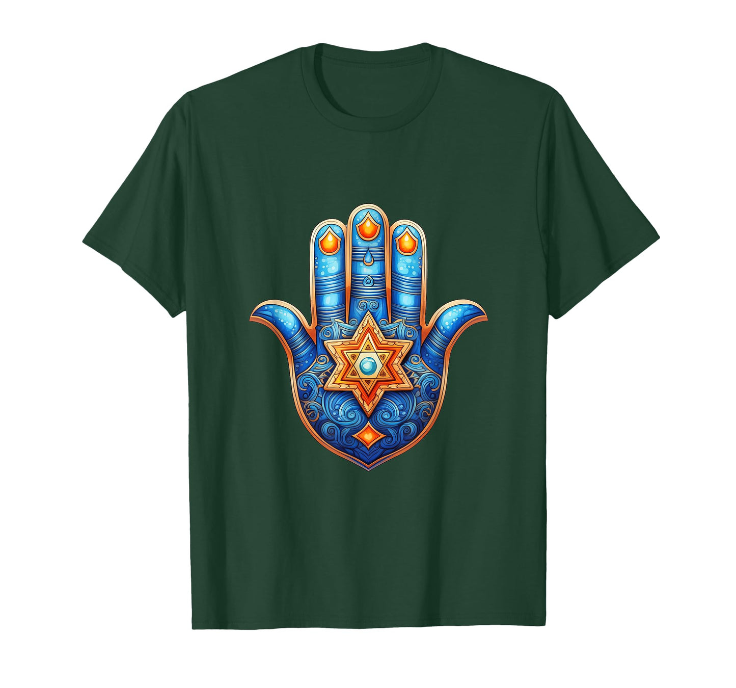 Hamsa L'Chaim Maguen David Chai Star of David Life Judaism T-Shirt