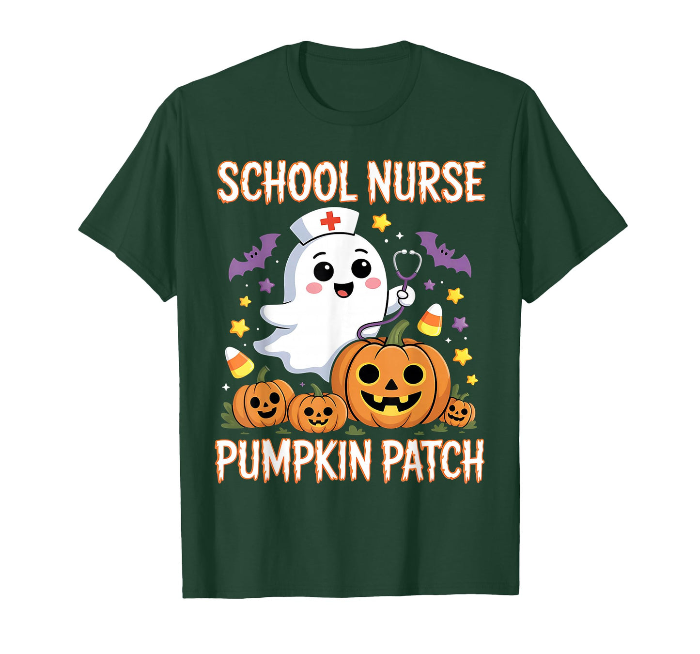 School Nurse Halloween Shirt School Nurse Pumpkin Patch T-Shirt