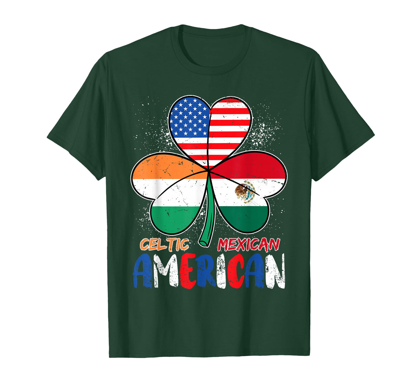 Half Irish Half Mexican American Shamrock St Patricks Day T-Shirt