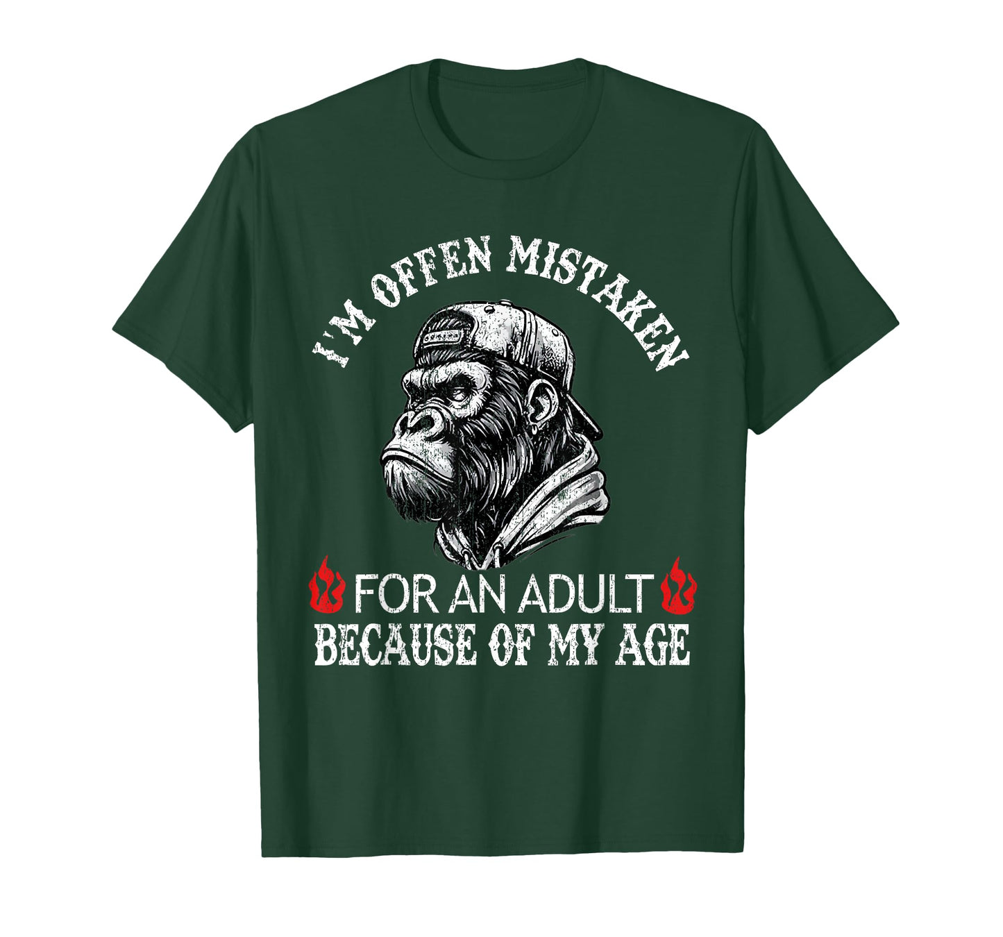 I'm Often Mistaken for an Adult Because of My Age Monkey T-Shirt
