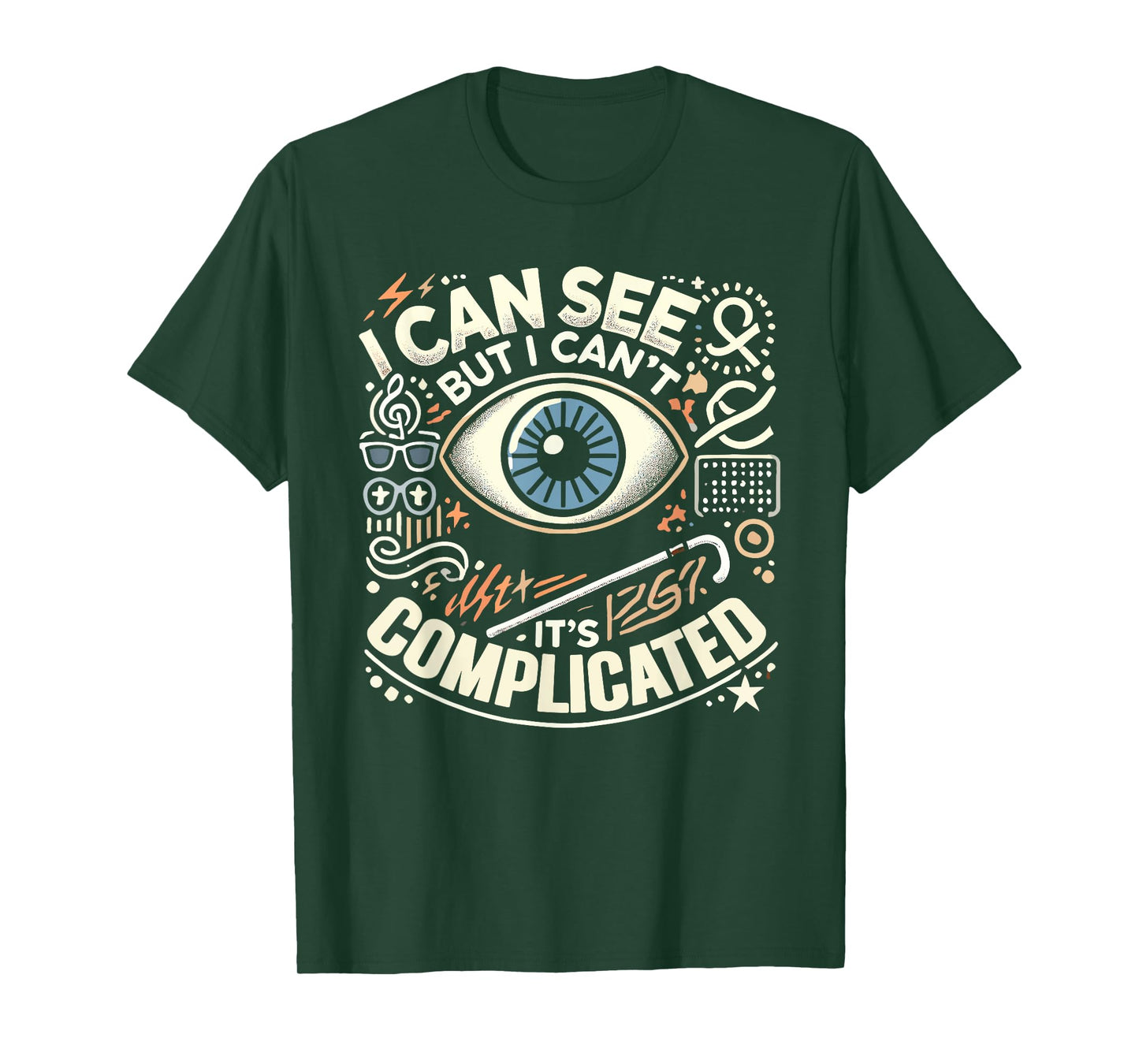 Blind Life Visually Impaired Legally Blind People Person T-Shirt